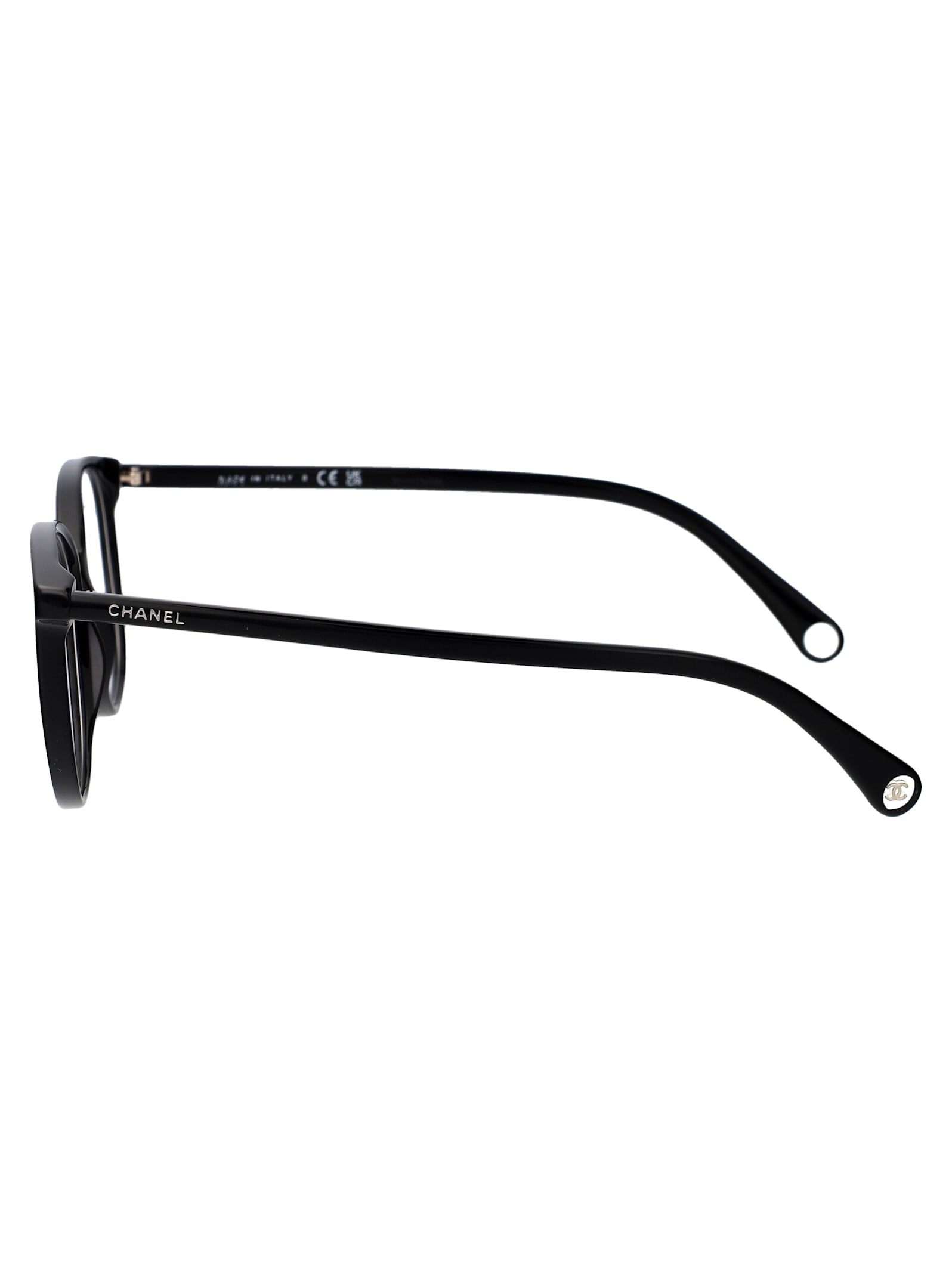 Pre-owned Chanel 0ch3432 Glasses In C501 Black