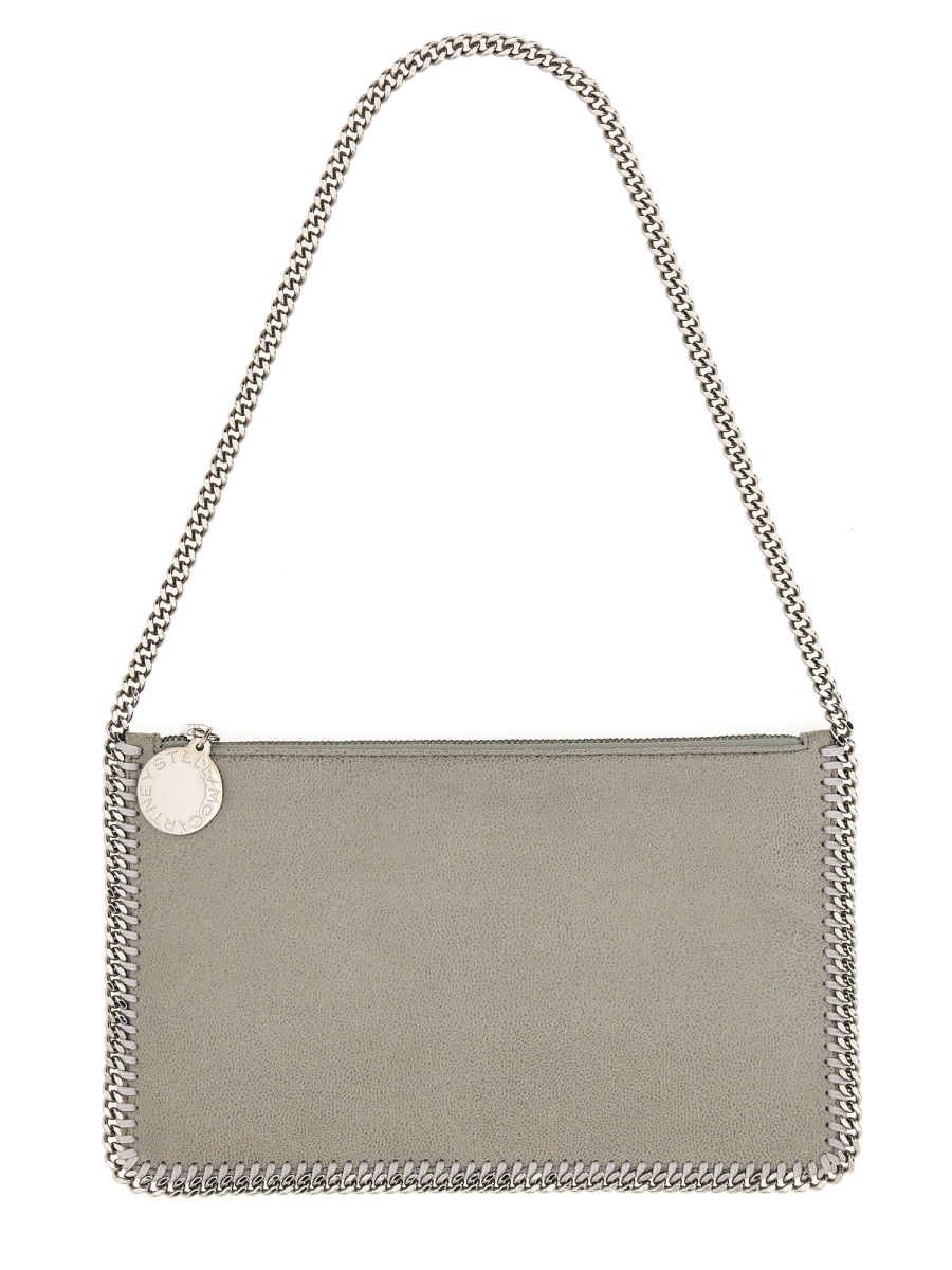 Stella Mccartney Falabella Clutch Shoulder Bag In Gray