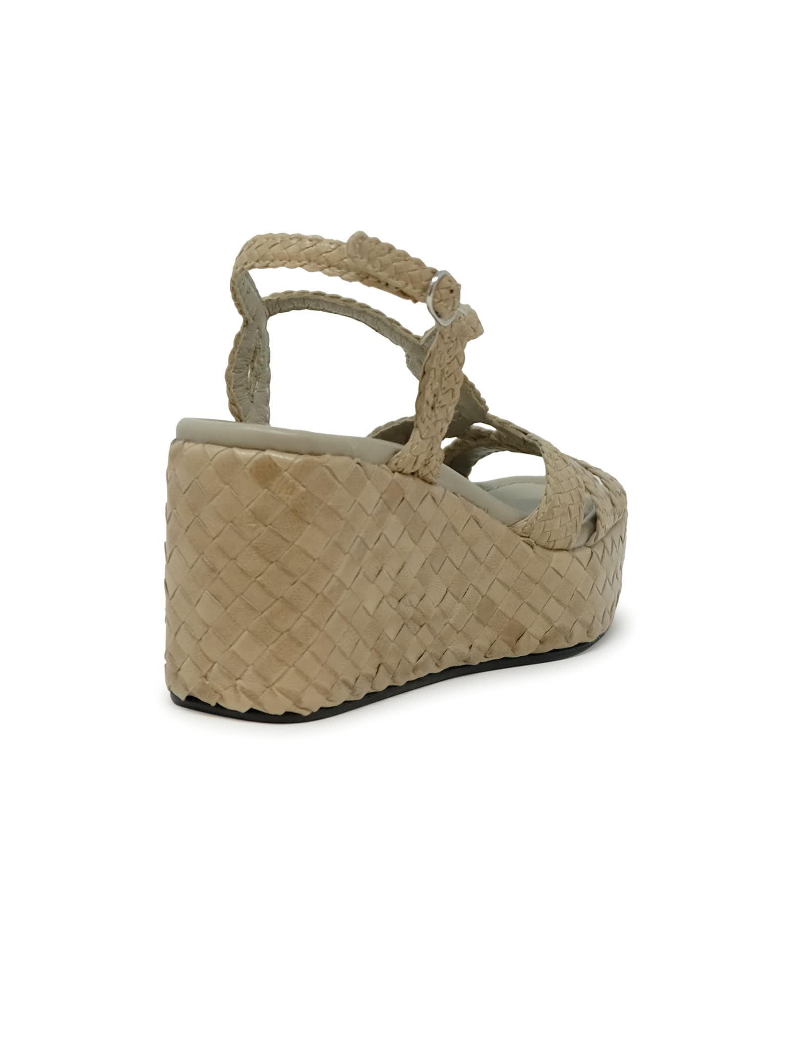 Del Carlo Pons Quintana Leather Ankara Sandals In Natural