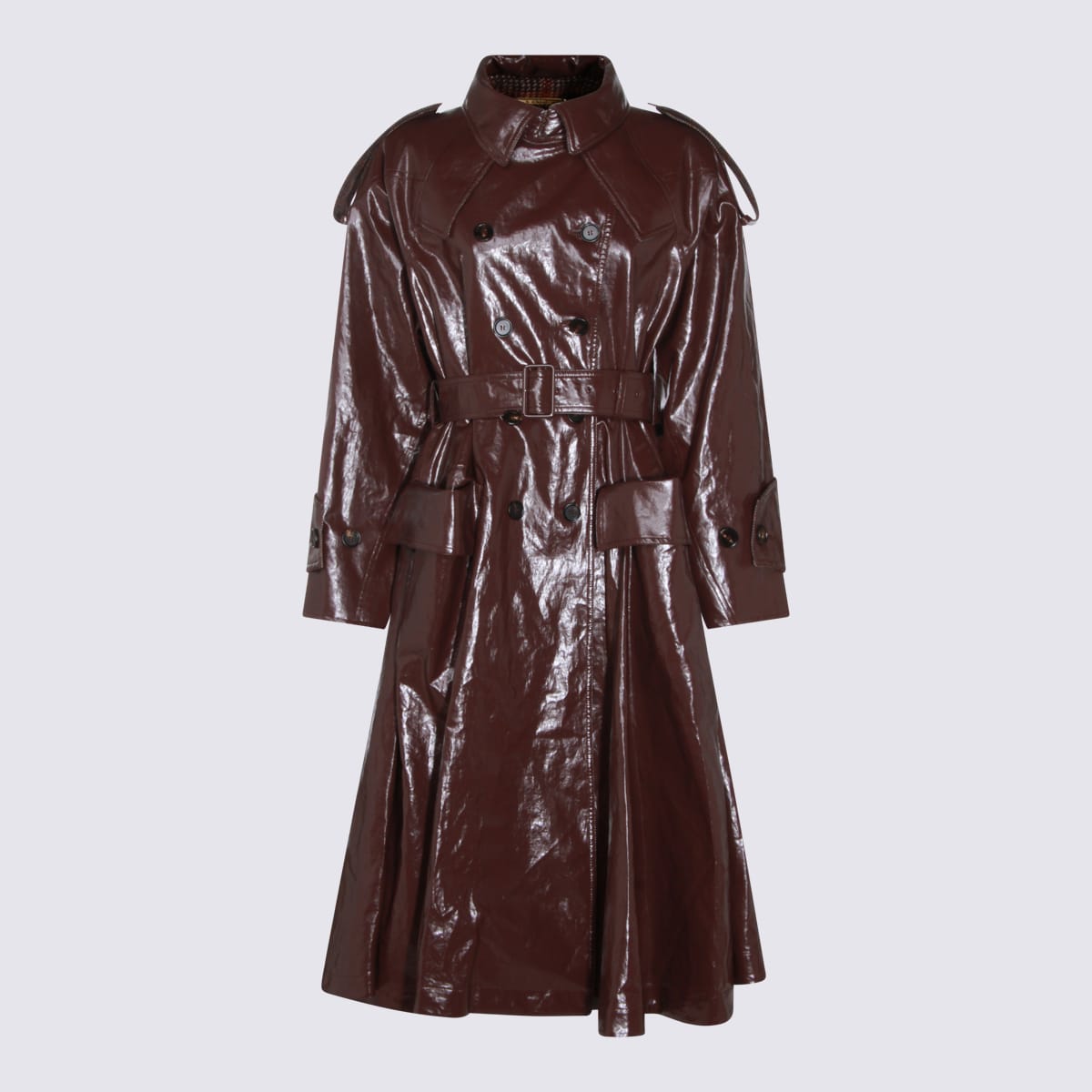 Chloé Stylish Lightweight Outerwear Belted In Burgundy