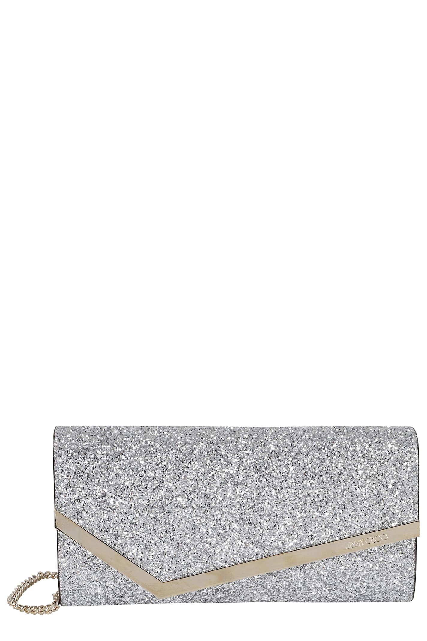 Jimmy Choo Emmie Glitter Embellished Clutch In Multi