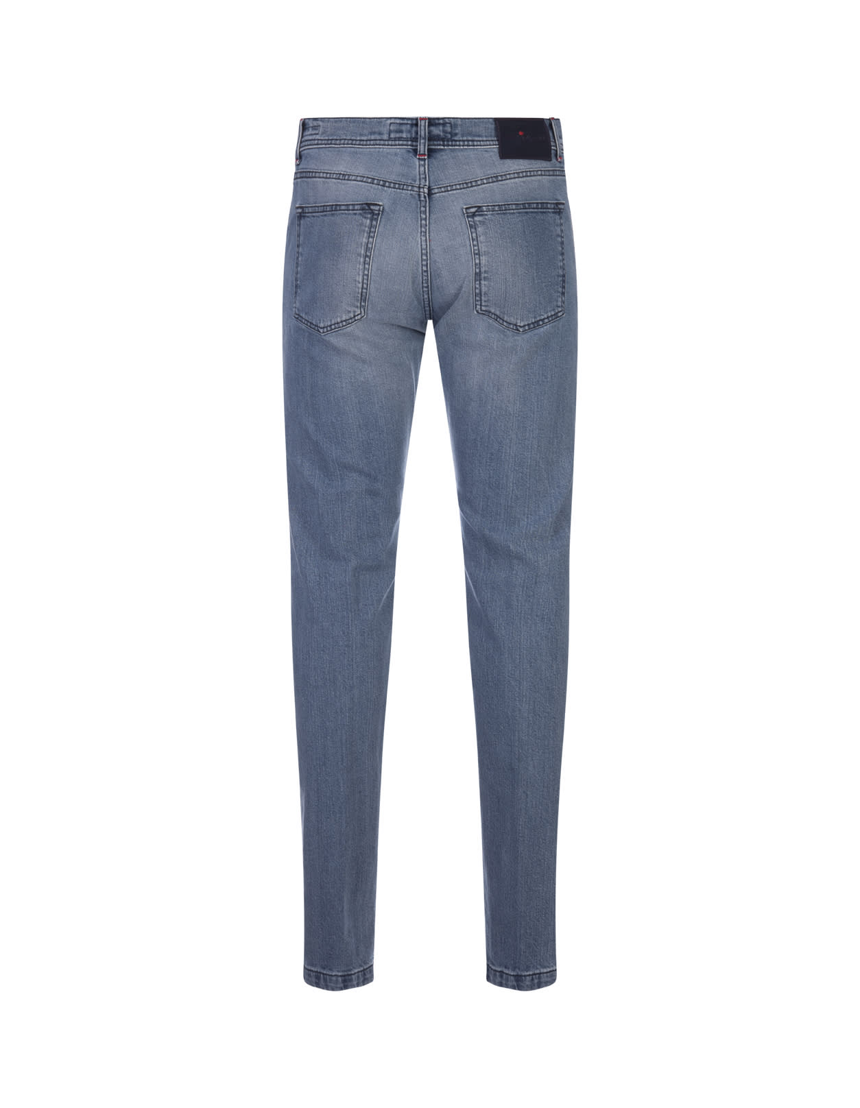 KITON LIGHT BLUE DENIM SLIM FIT JEANS 