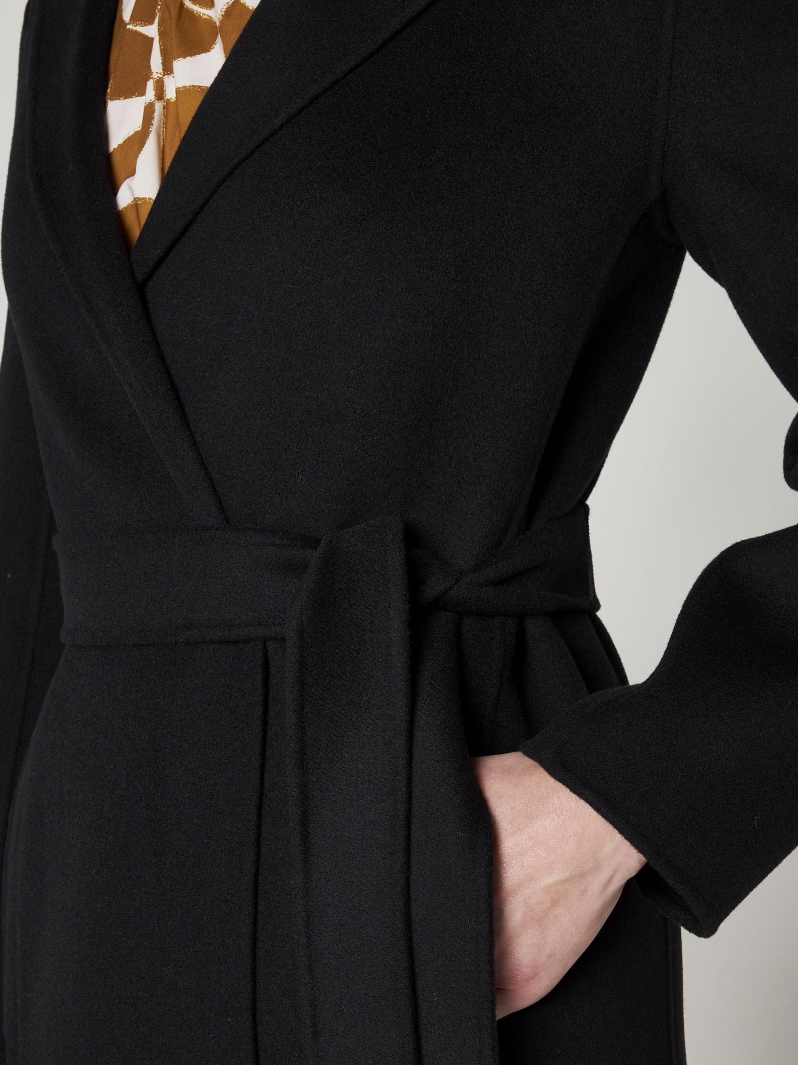 Shop 's Max Mara Pauline Belted Wool Coat In Black