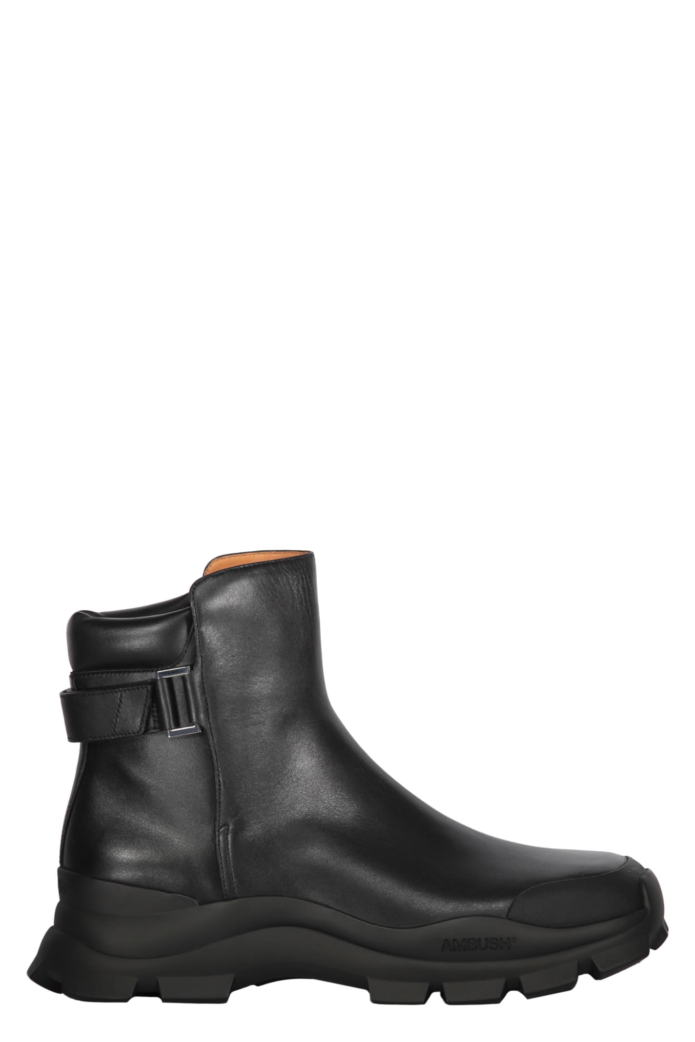 Shop Ambush Leather Boots In Black