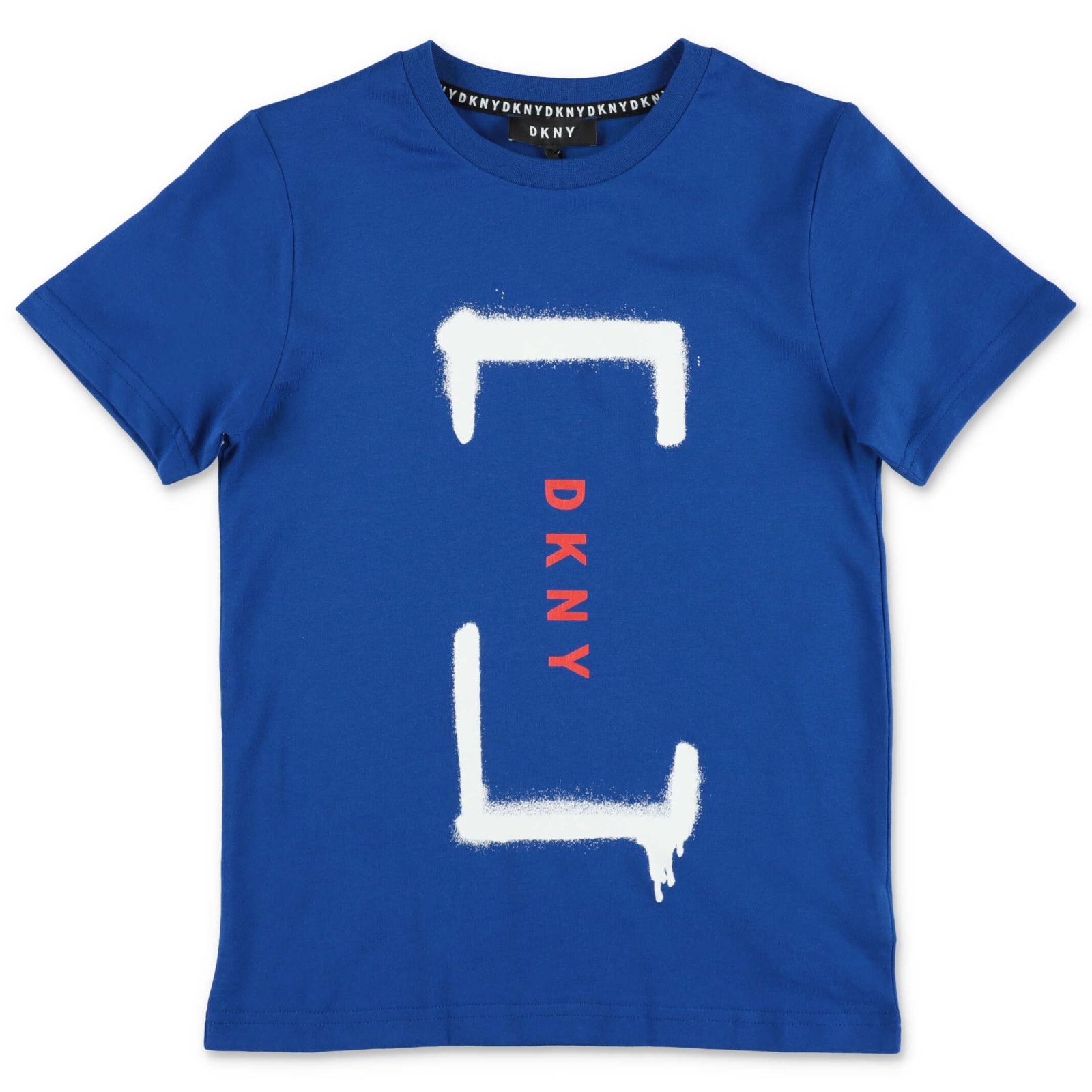 Dkny T-shirt Blu In Jersey Di Cotone