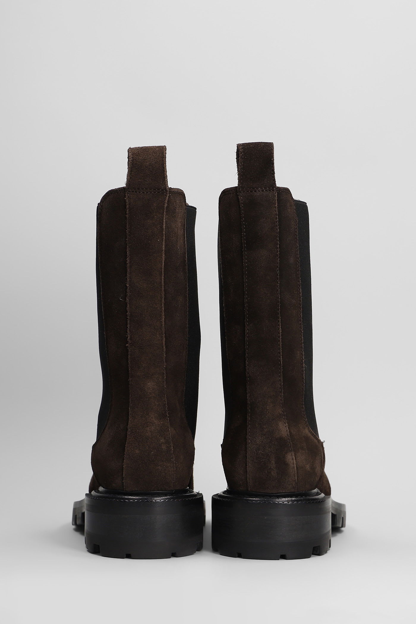 Paris Texas Napa Chelsea Boot Combat Boots In Brown Suede In Brown