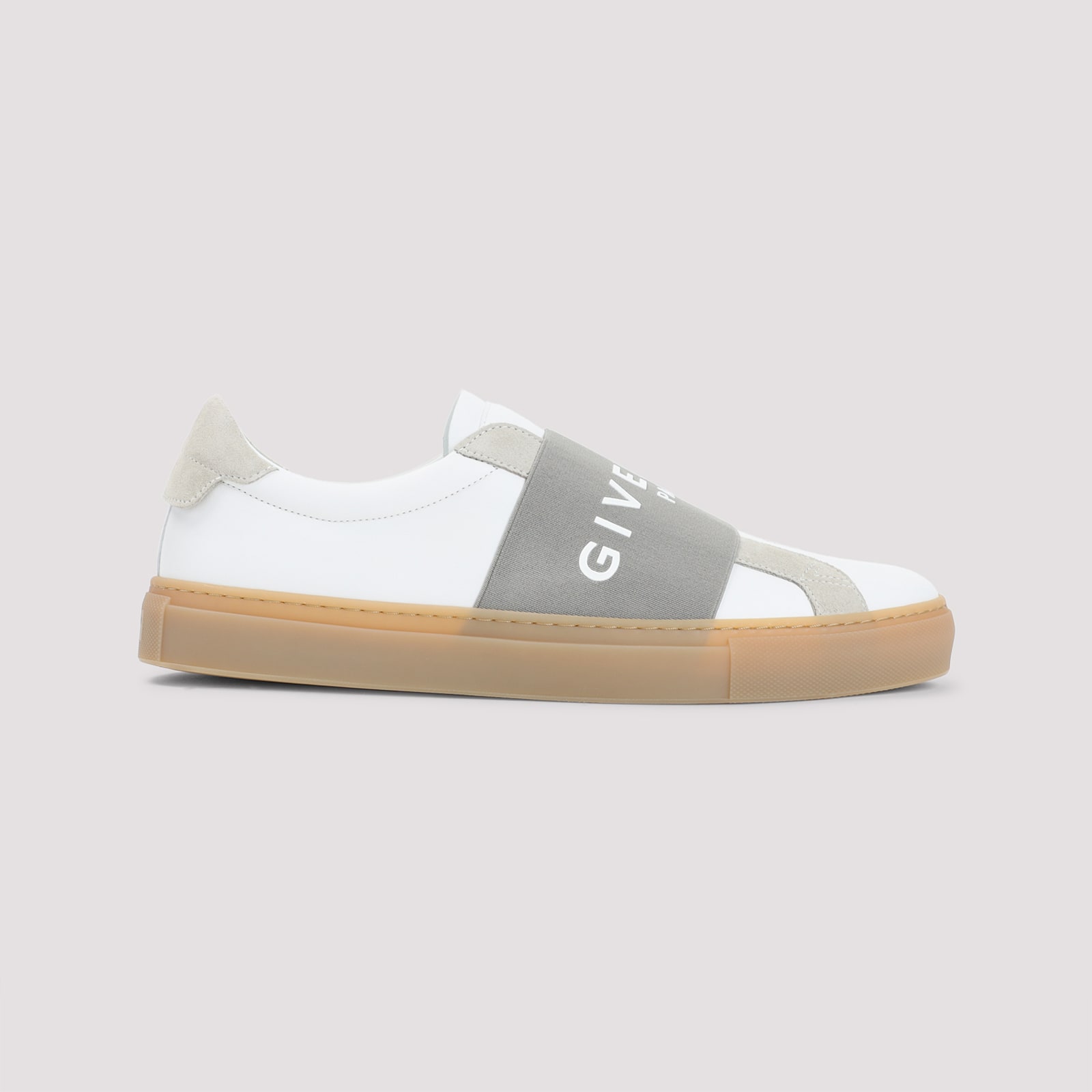 Givenchy Urban Street Sneakers In Leather And Suede With Elastic In Gray
