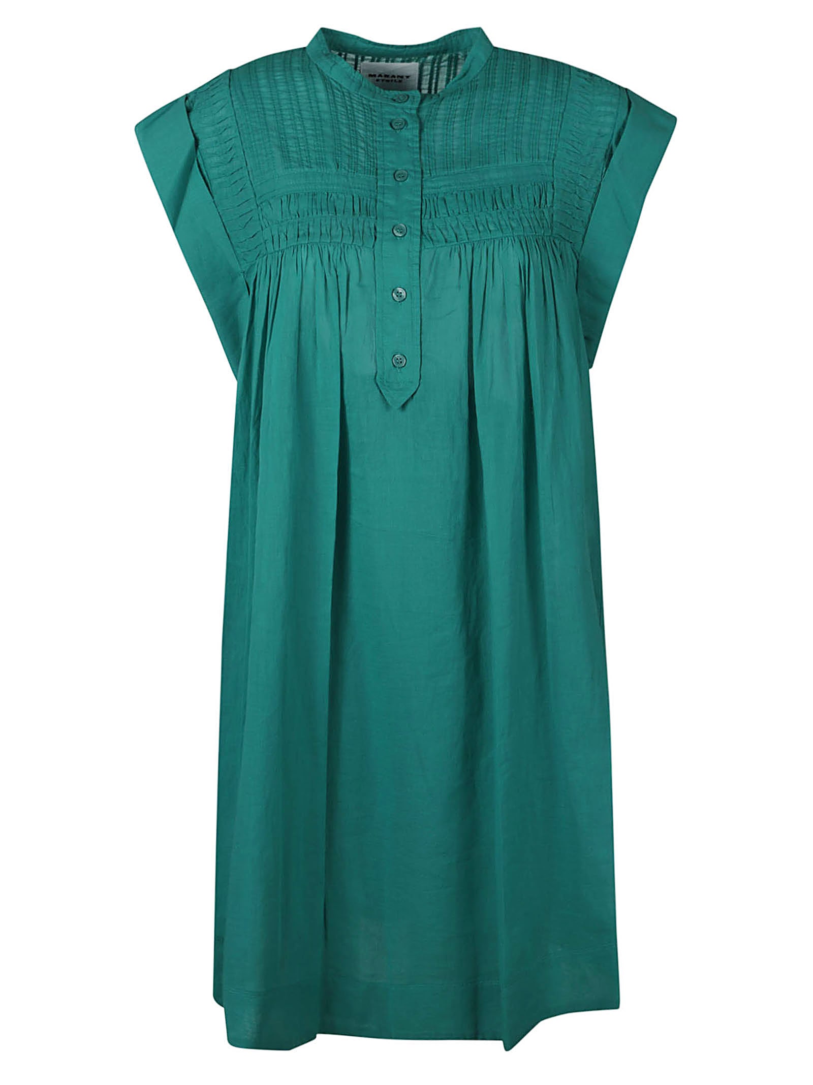 Shop Isabel Marant Leazali Shirt Dress In Emerald