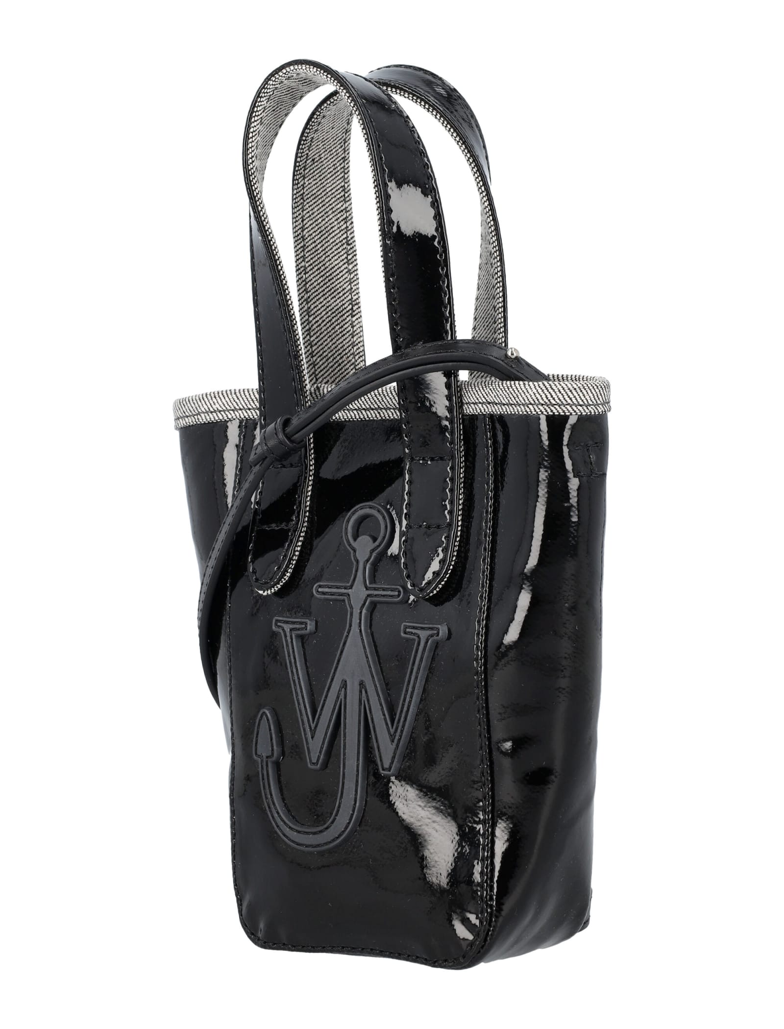 Shop Jw Anderson Mini Belt Tote Bag In Black