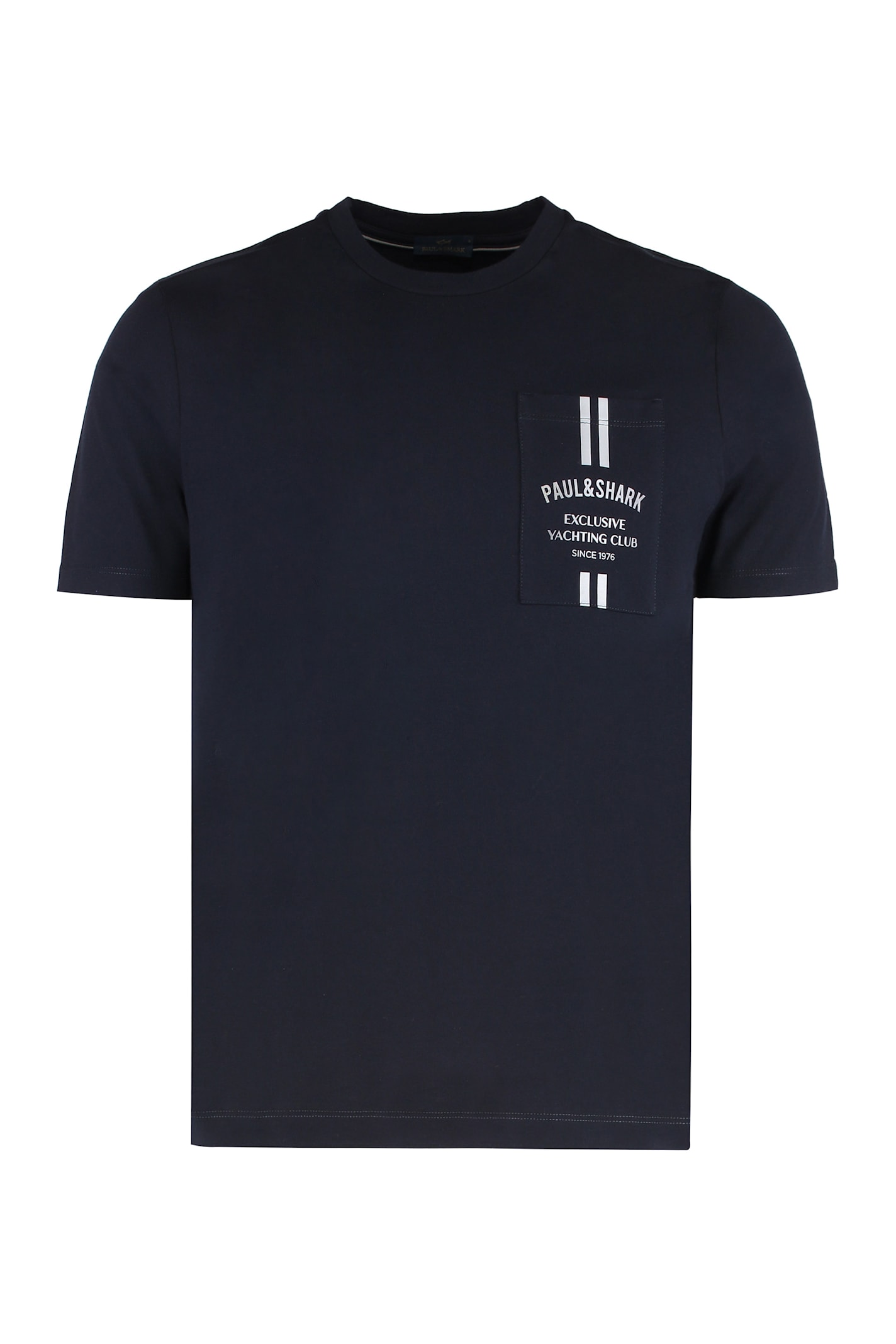 Paul&amp;shark Cotton Crew-neck T-shirt In Blue