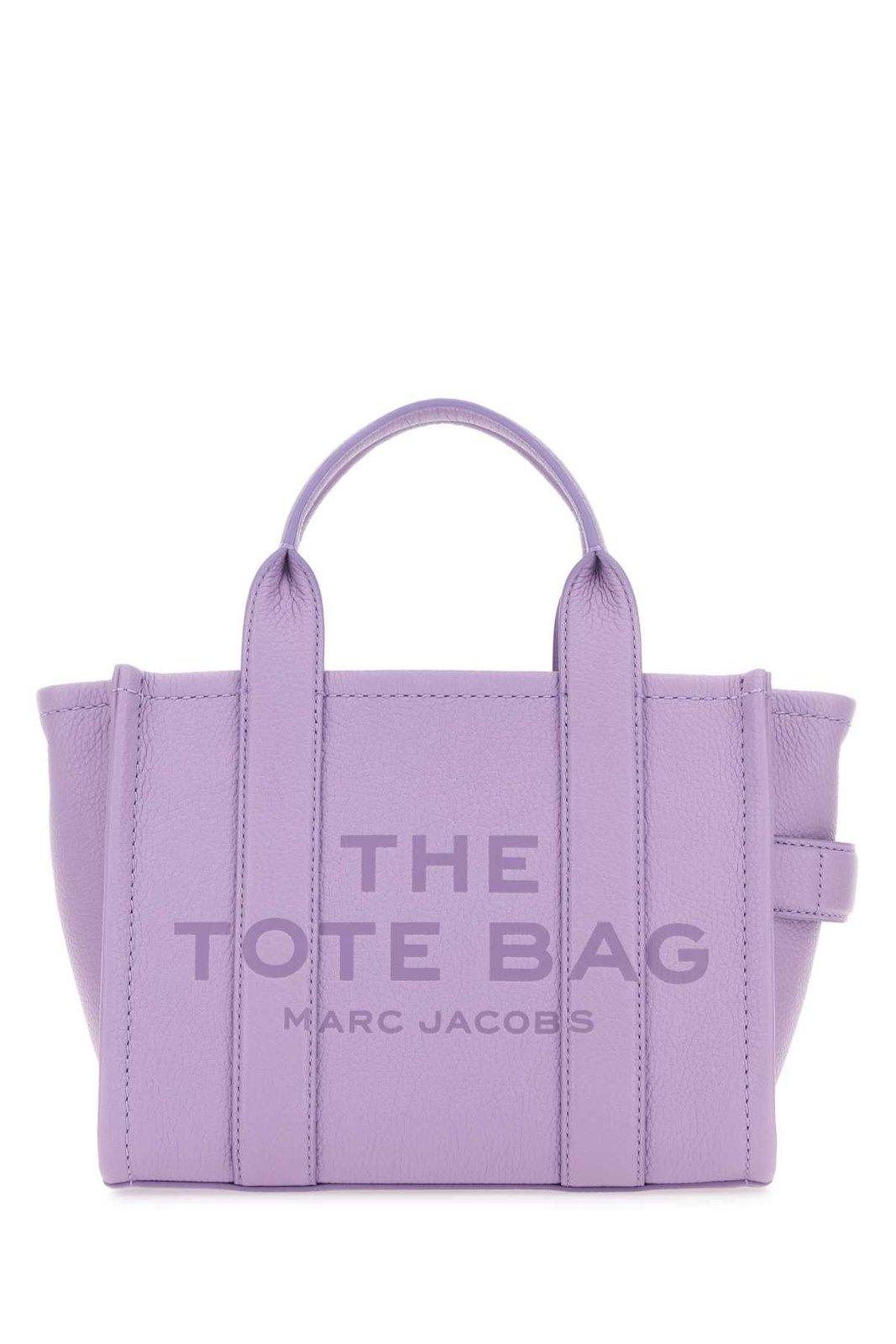 Shop Marc Jacobs Logo Embossed Small Tote Bag In Lilac