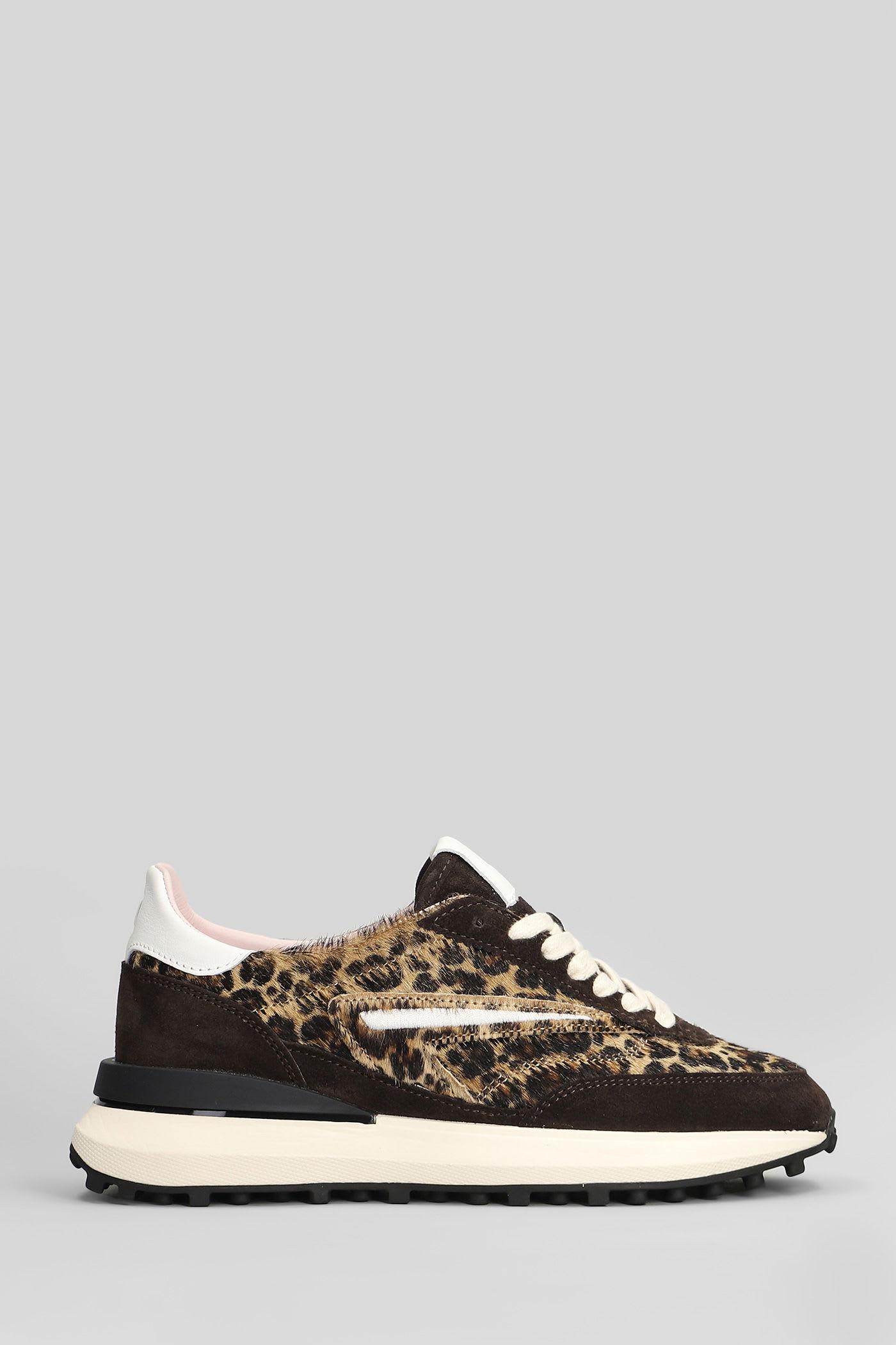 Date Athleta Sneakers In Animalier Suede And Leather In Animal Print