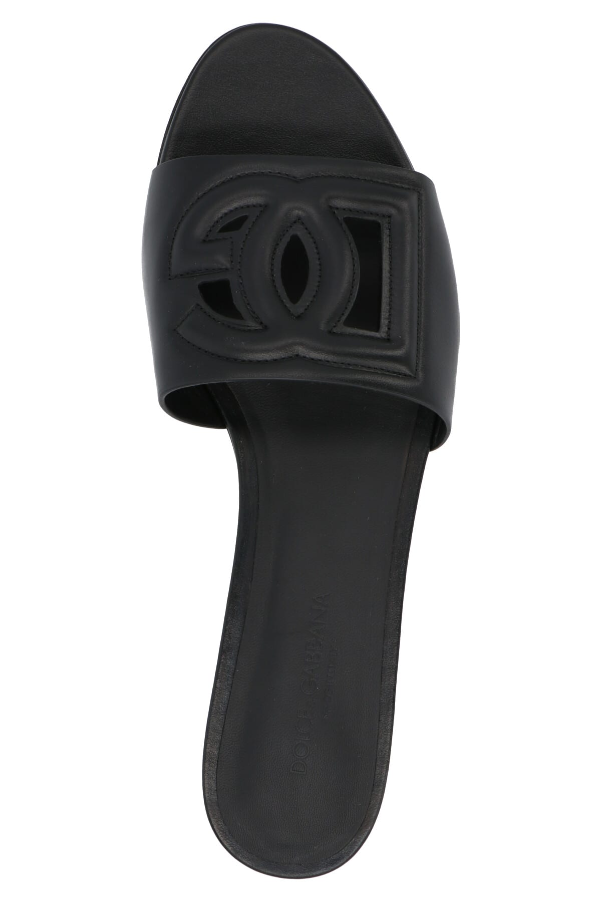Shop Dolce & Gabbana Logo Sandals In Black