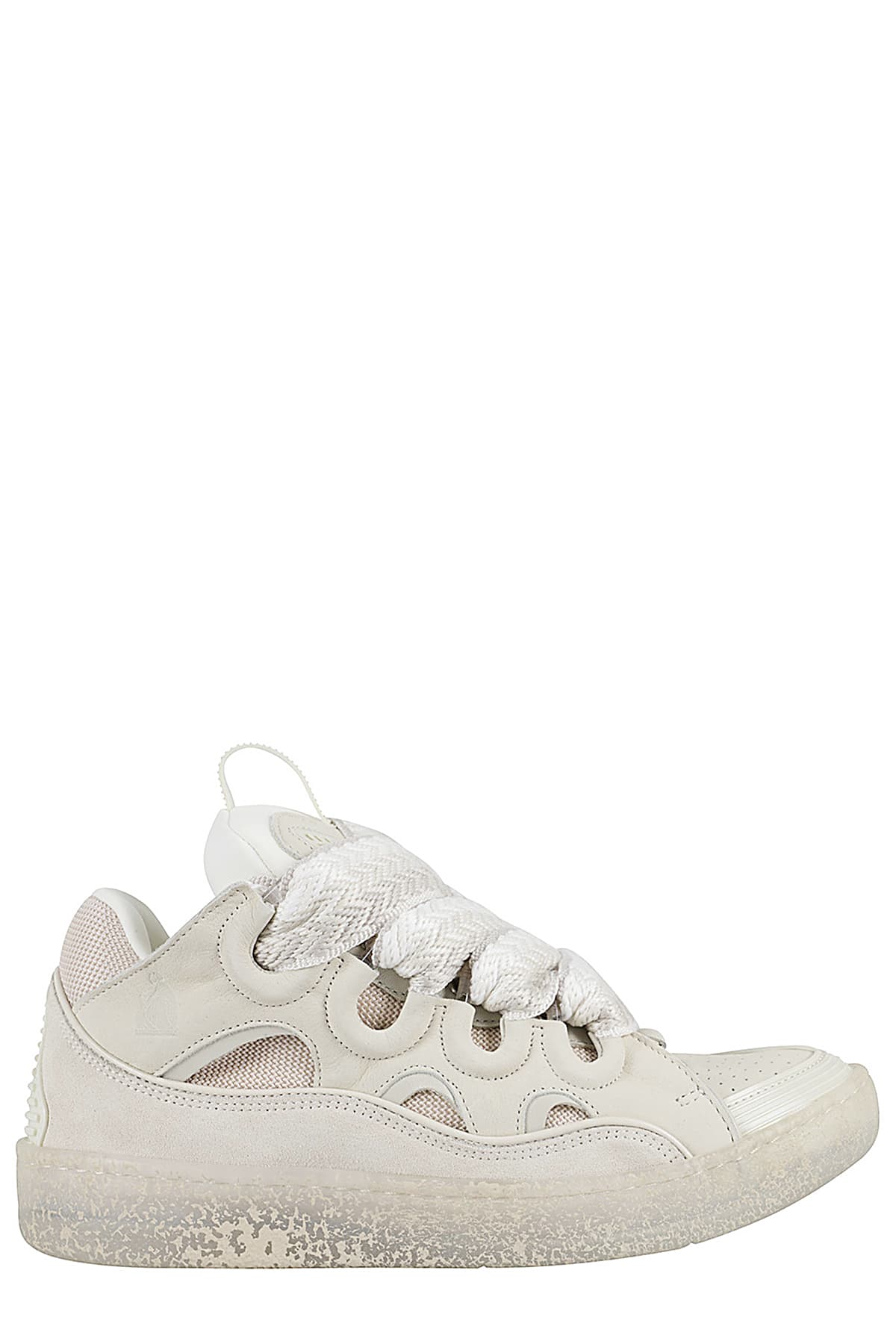 Shop Lanvin Curb Sneakers In White