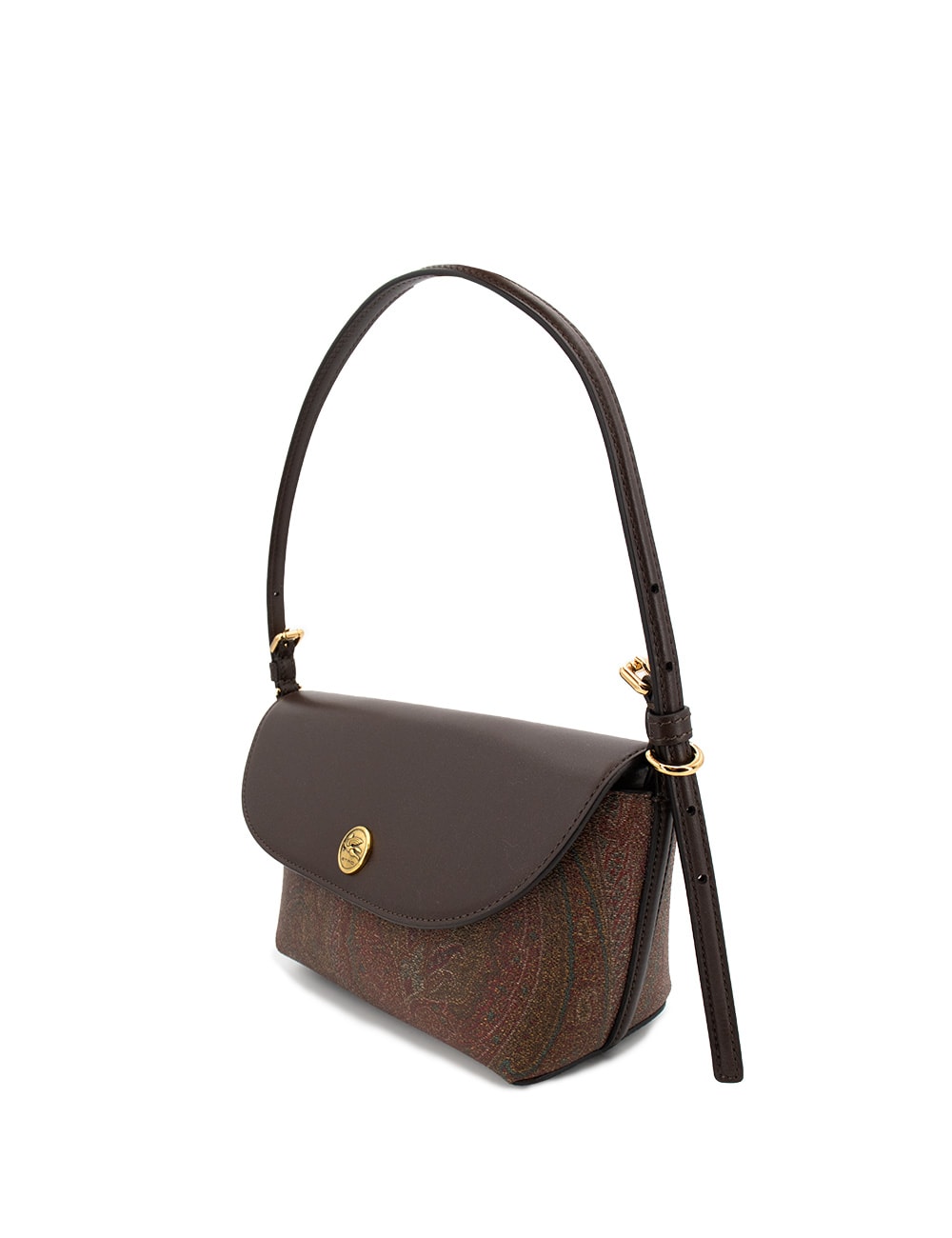 Etro Barchetta Brown Cotton Blend Bag In Brown