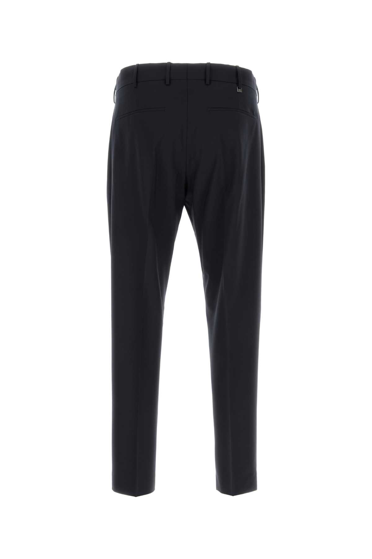 Pt Torino Midnight Blue Stretch Wool Edge Cigarette Pant In 0360