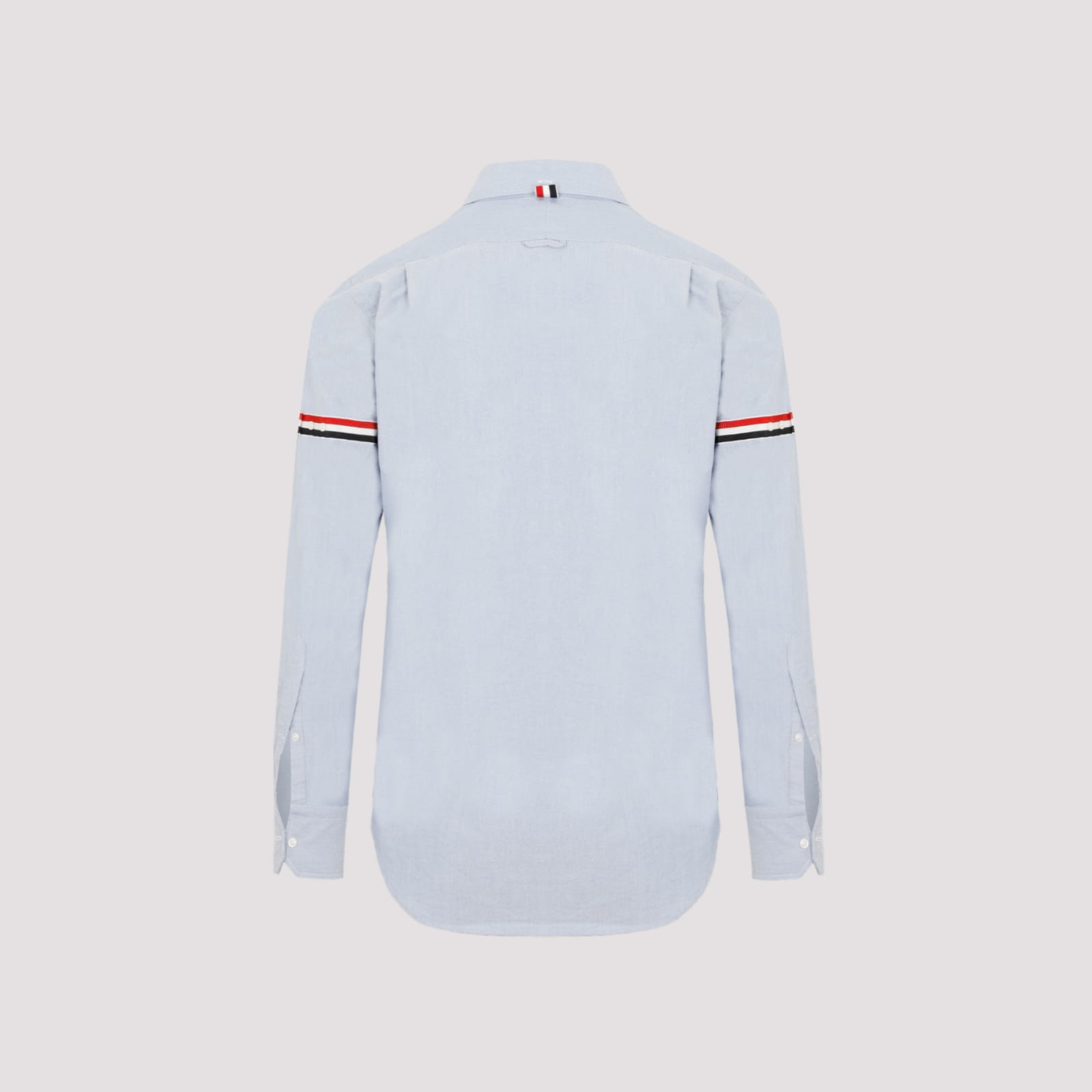 Shop Thom Browne Grosgrain Arm Band Oxford Shirt In Light Blue