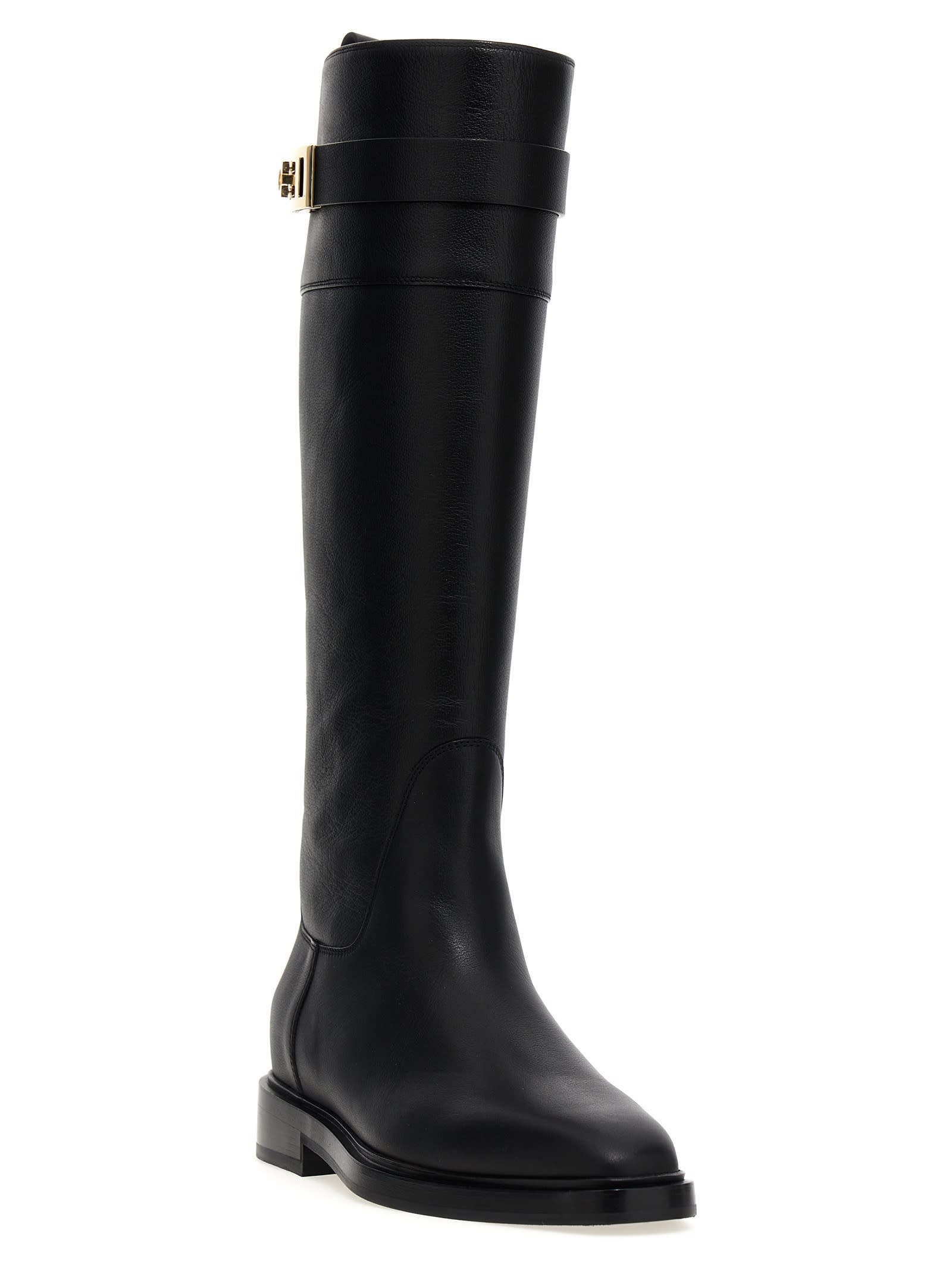 Shop Ferragamo Roly Boots In Black