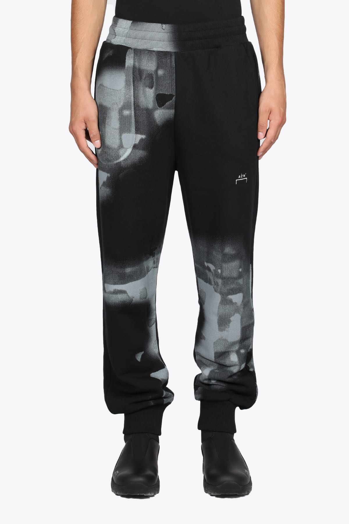 A-COLD-WALL Brush Stroke Sweatpants Black cotton sweatpant with abstract print