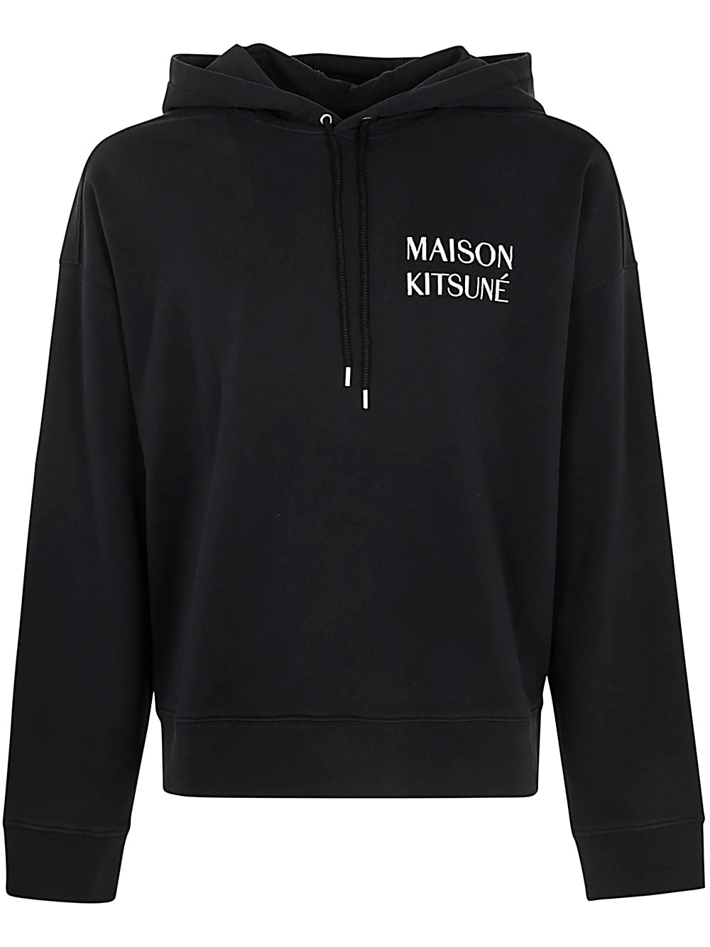 Shop Maison Kitsuné Waterfall Oversize Hoodie In Black