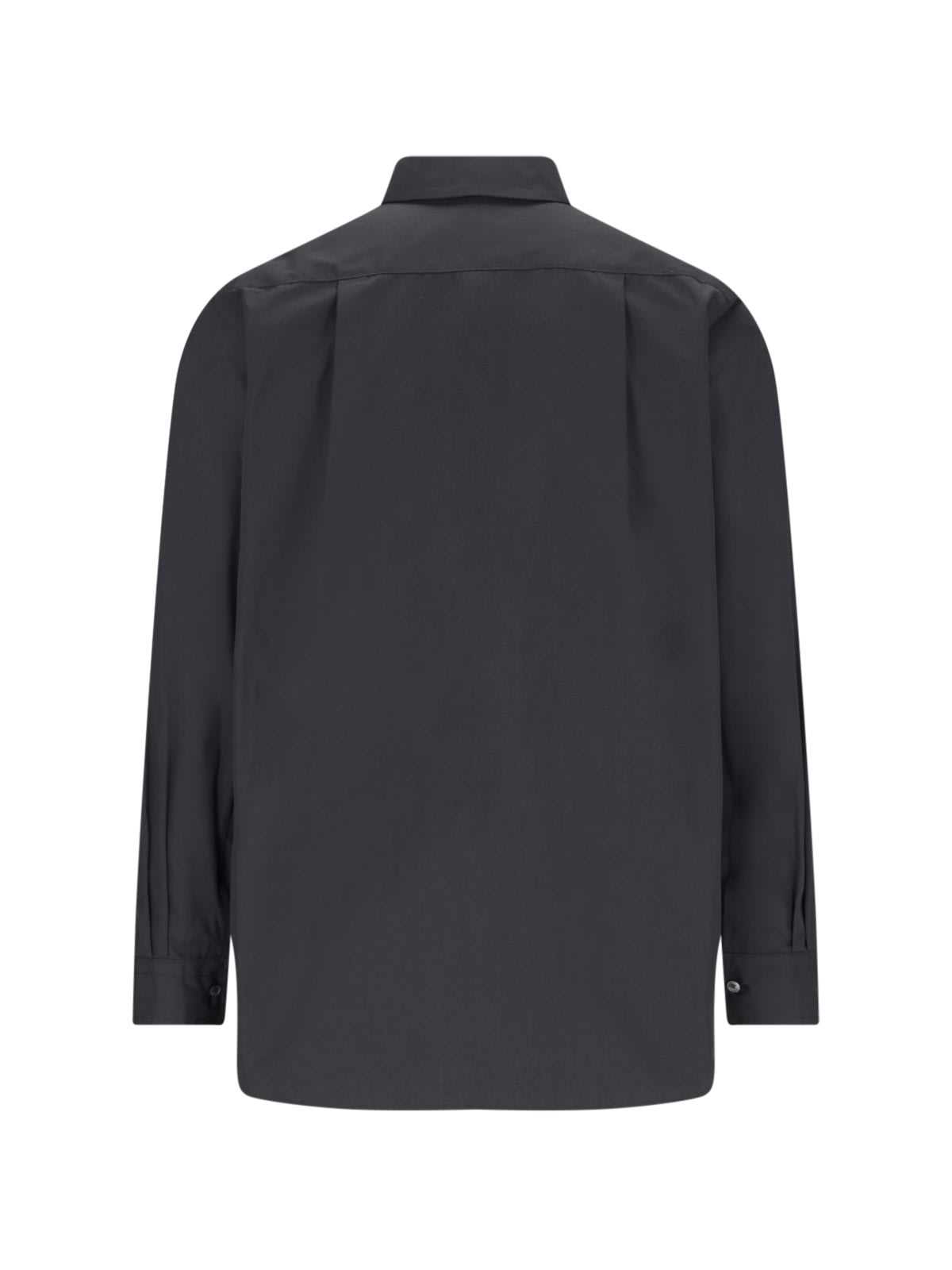 Shop Sacai Nylon Detail Shirt In Black