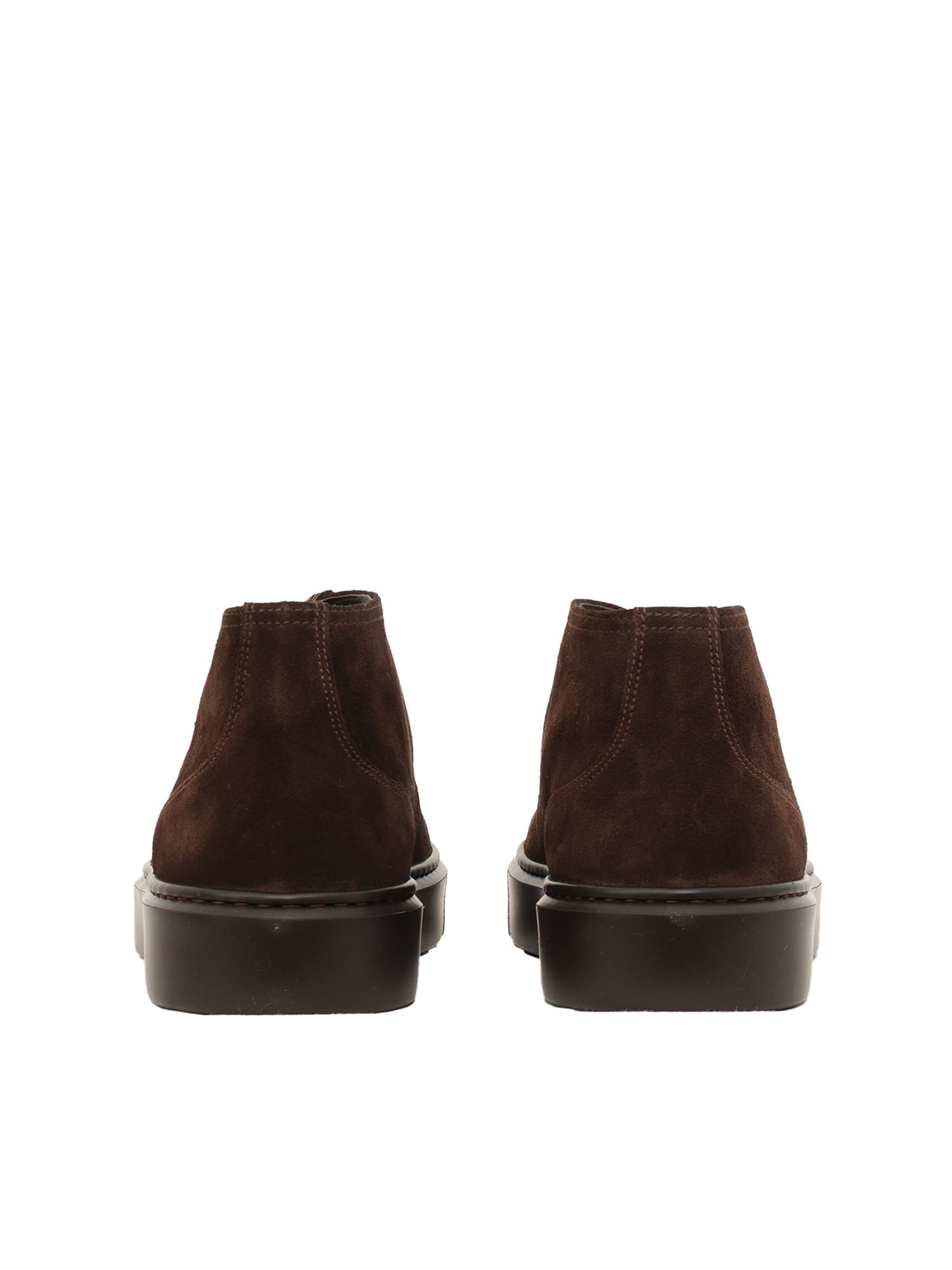 Shop Doucal's Sneaker Chukka Parabout (gm) Brown+brown Sole