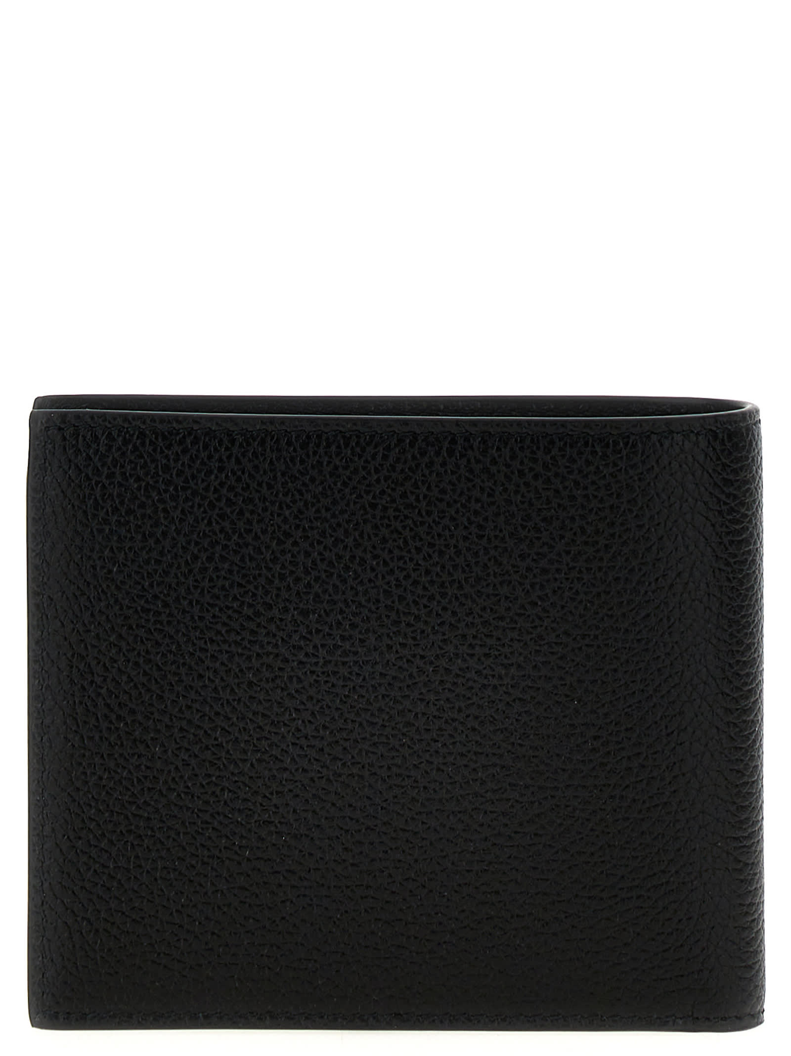 Balenciaga Cash Black Wallet In Grained Leather In Black