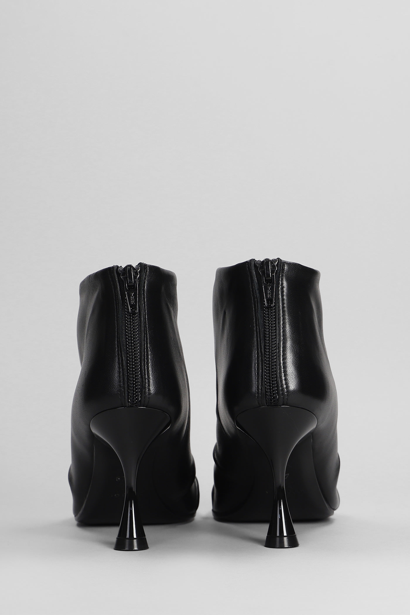 Shop Marc Ellis High Heels Ankle Boots In Black Leather