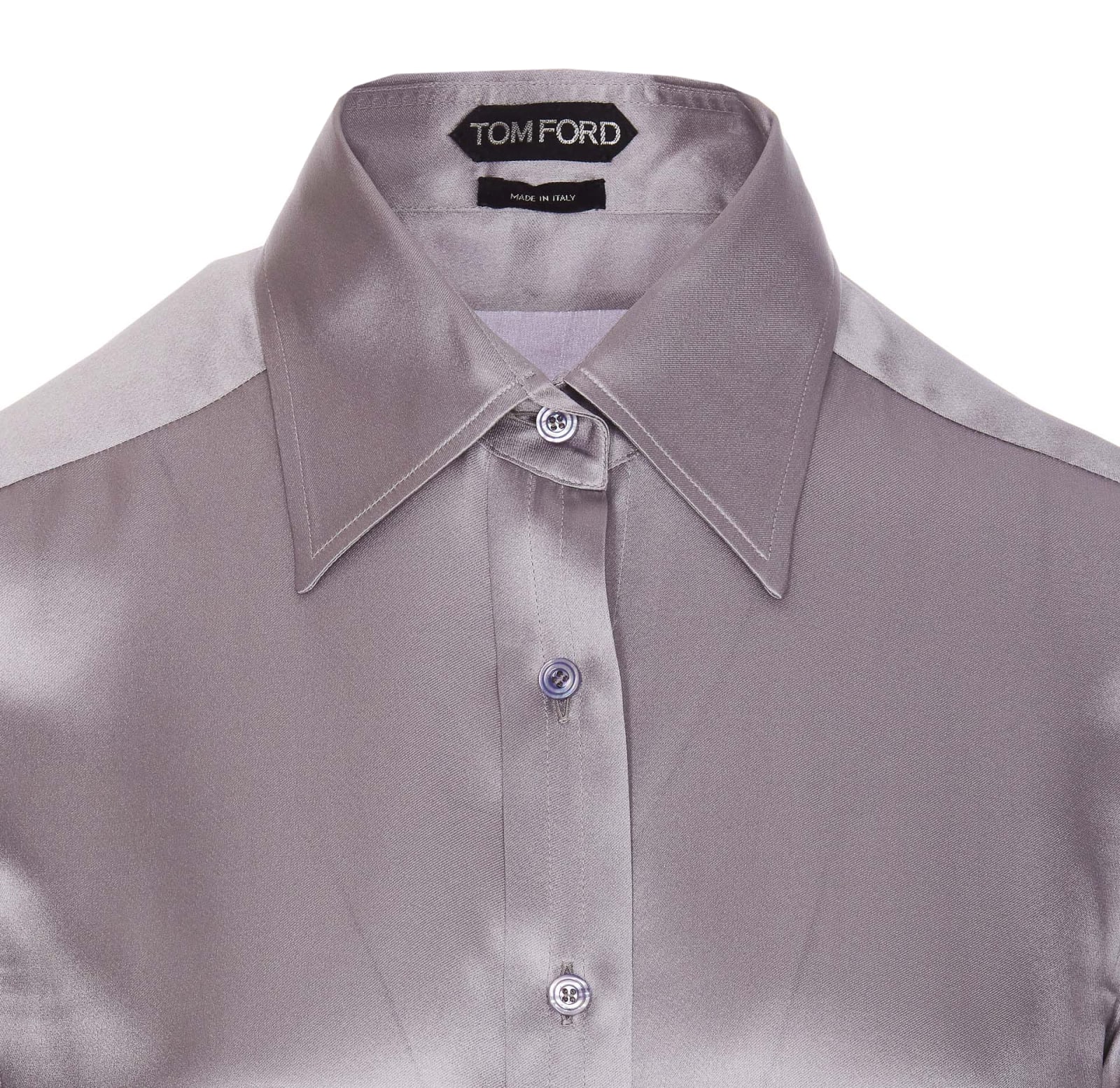 Shop Tom Ford Silk Shirt In Grey