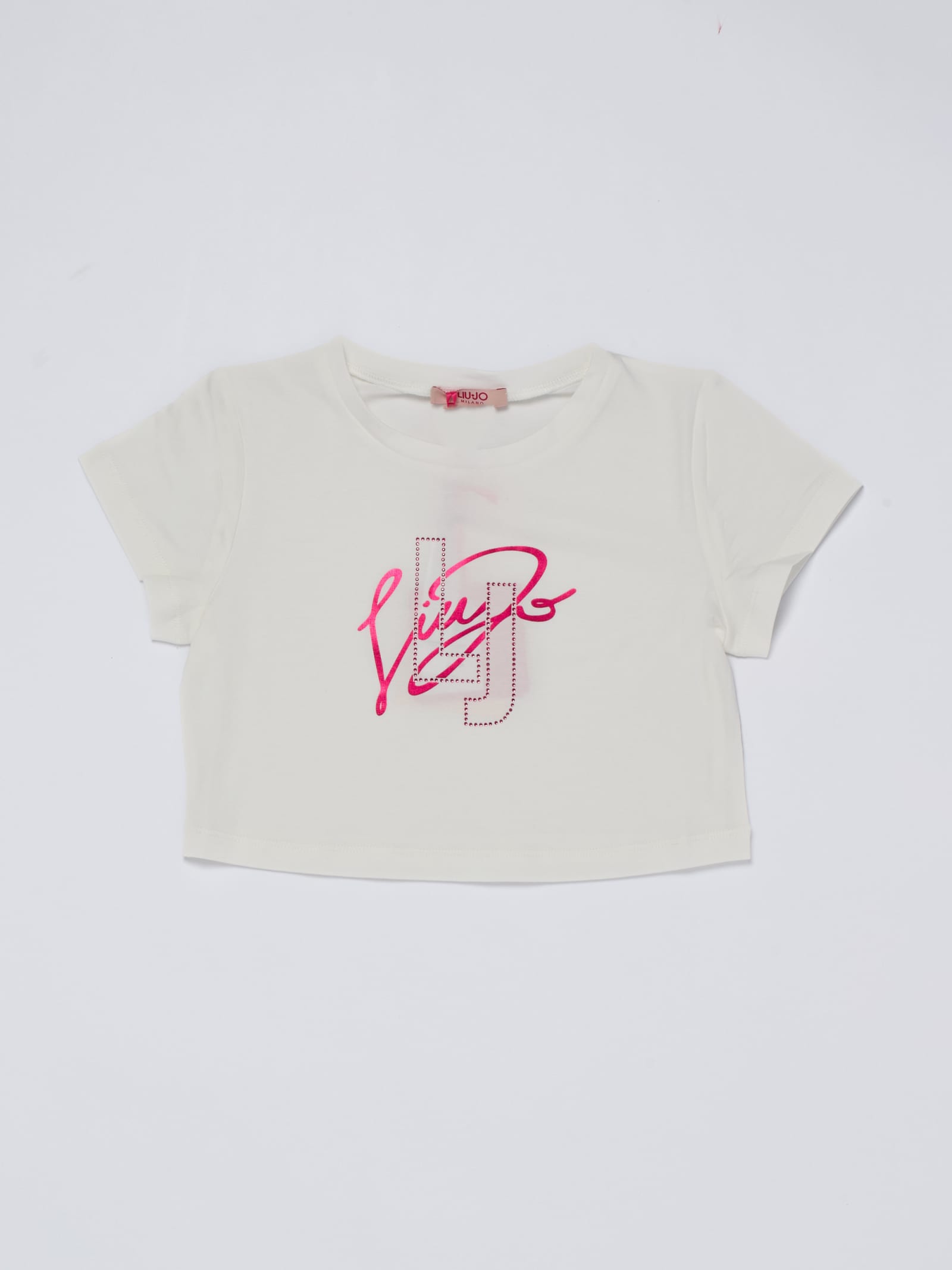 Liu •jo Kids' T-shirt T-shirt In Bianco-rosa