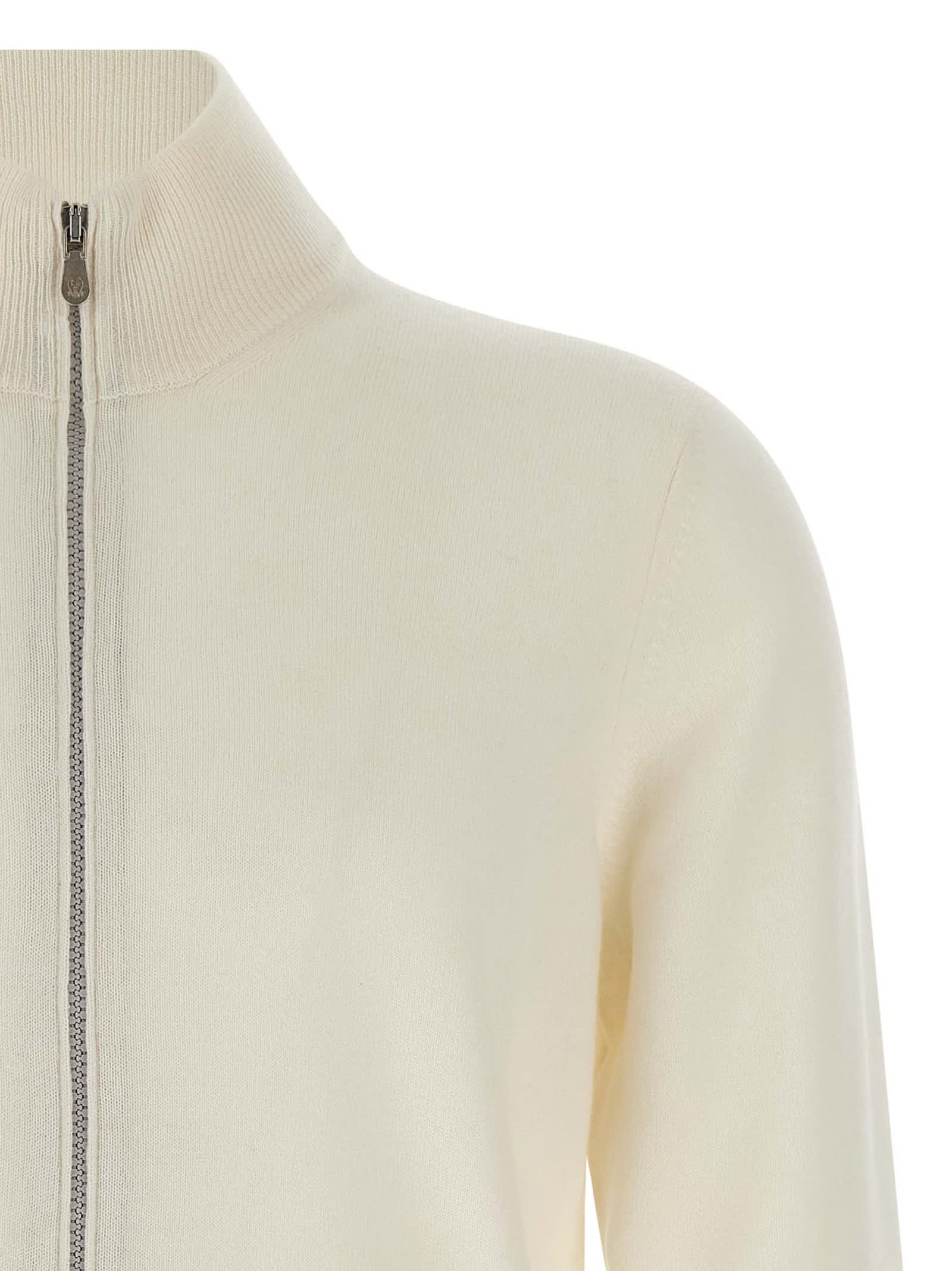Brunello Cucinelli Cardigan Cashmere Sweaters And Cardigans White In Neutral