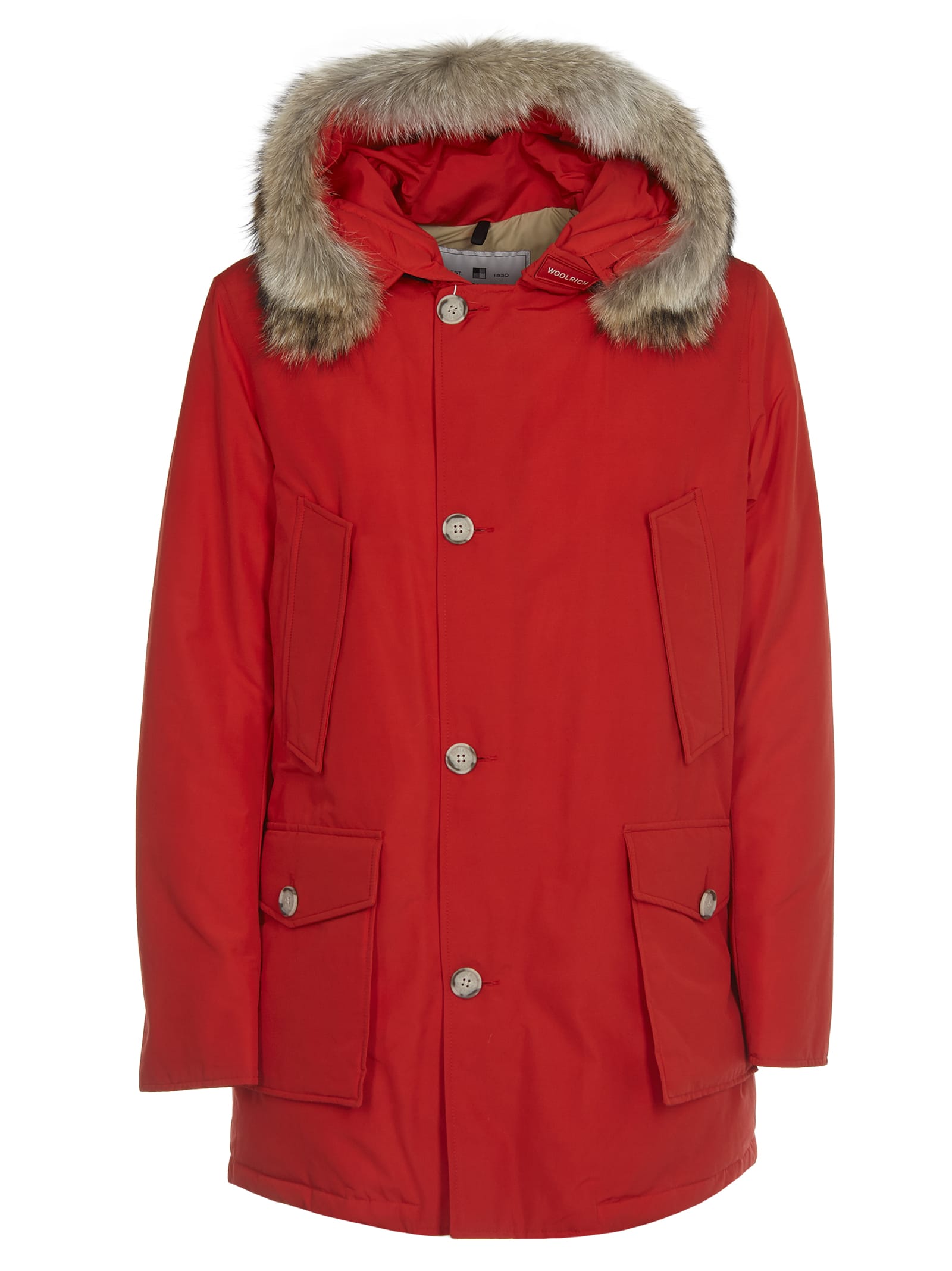 Woolrich Red Multi-pocket Arctic Parka