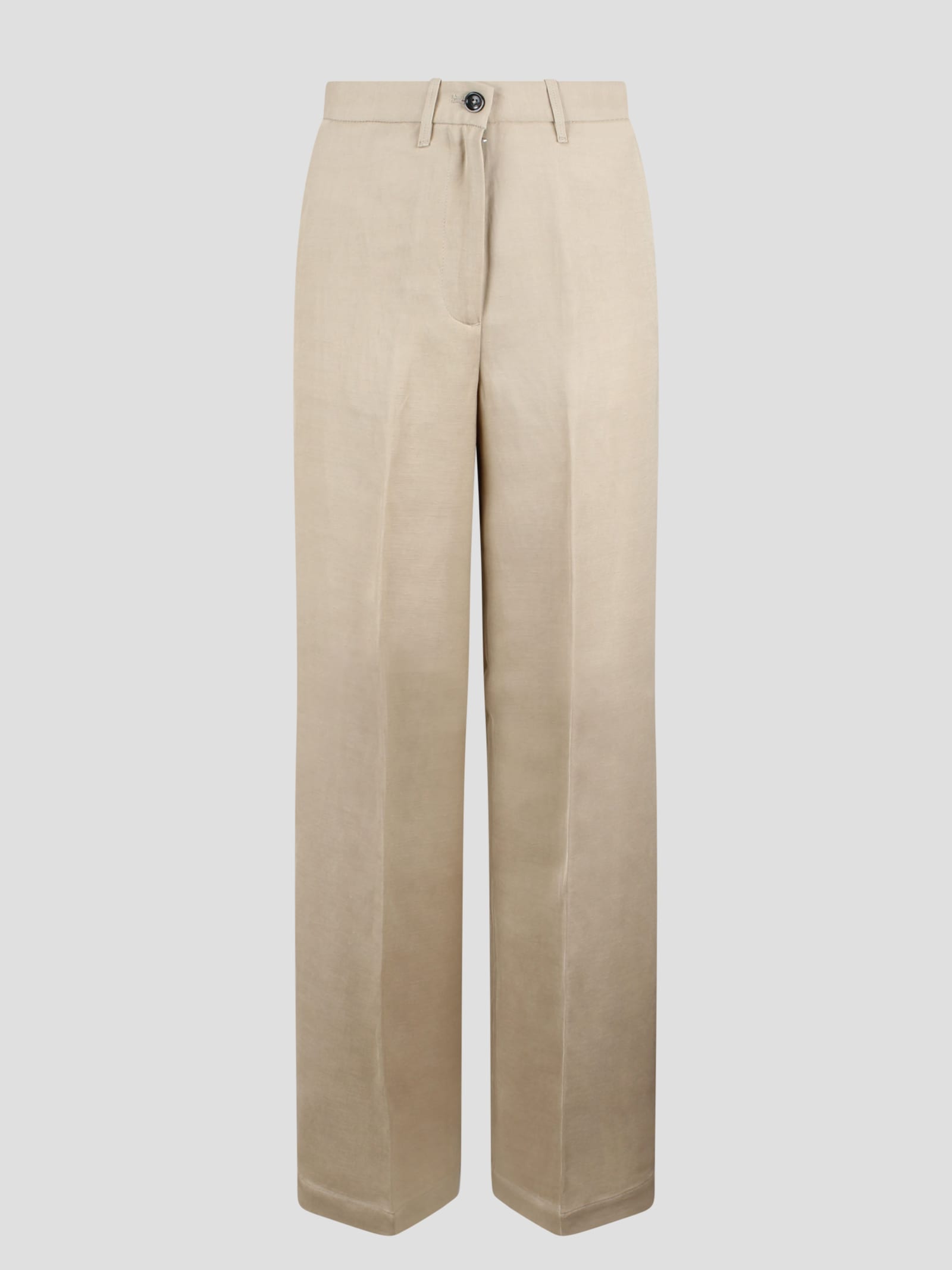 Shop Nine In The Morning Karen Palazzo Trousers In Nude & Neutrals