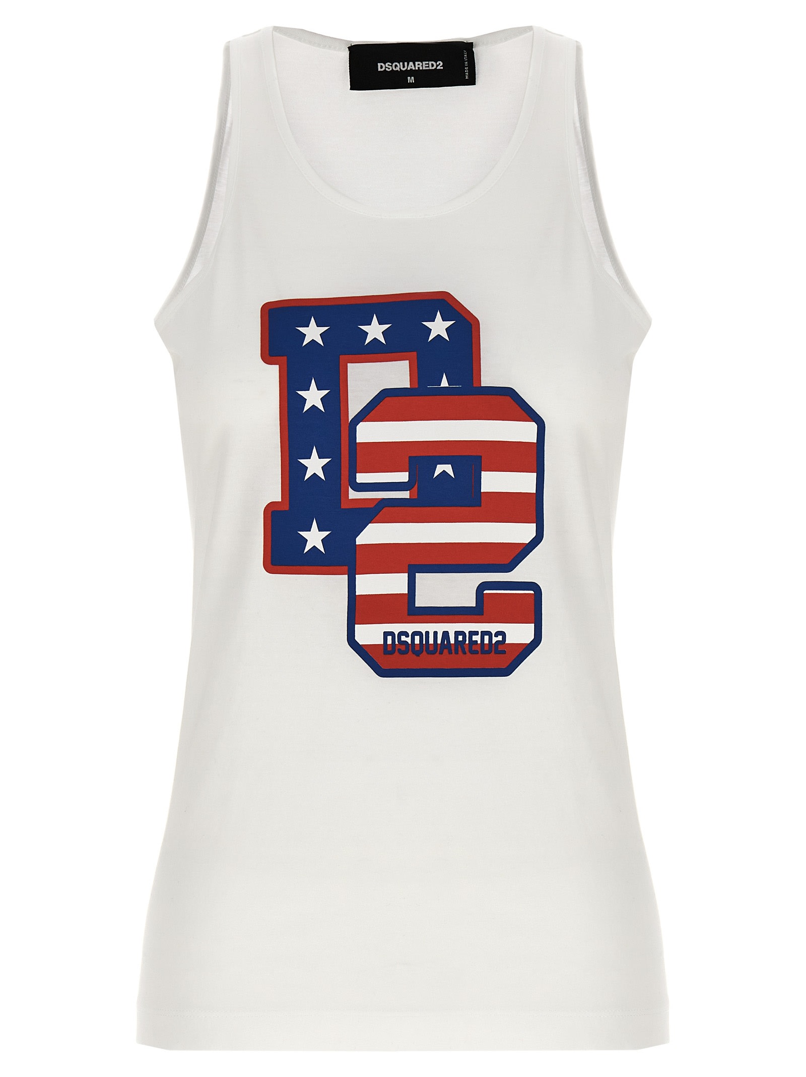 Shop Dsquared2 Logo Print Tank Top In White