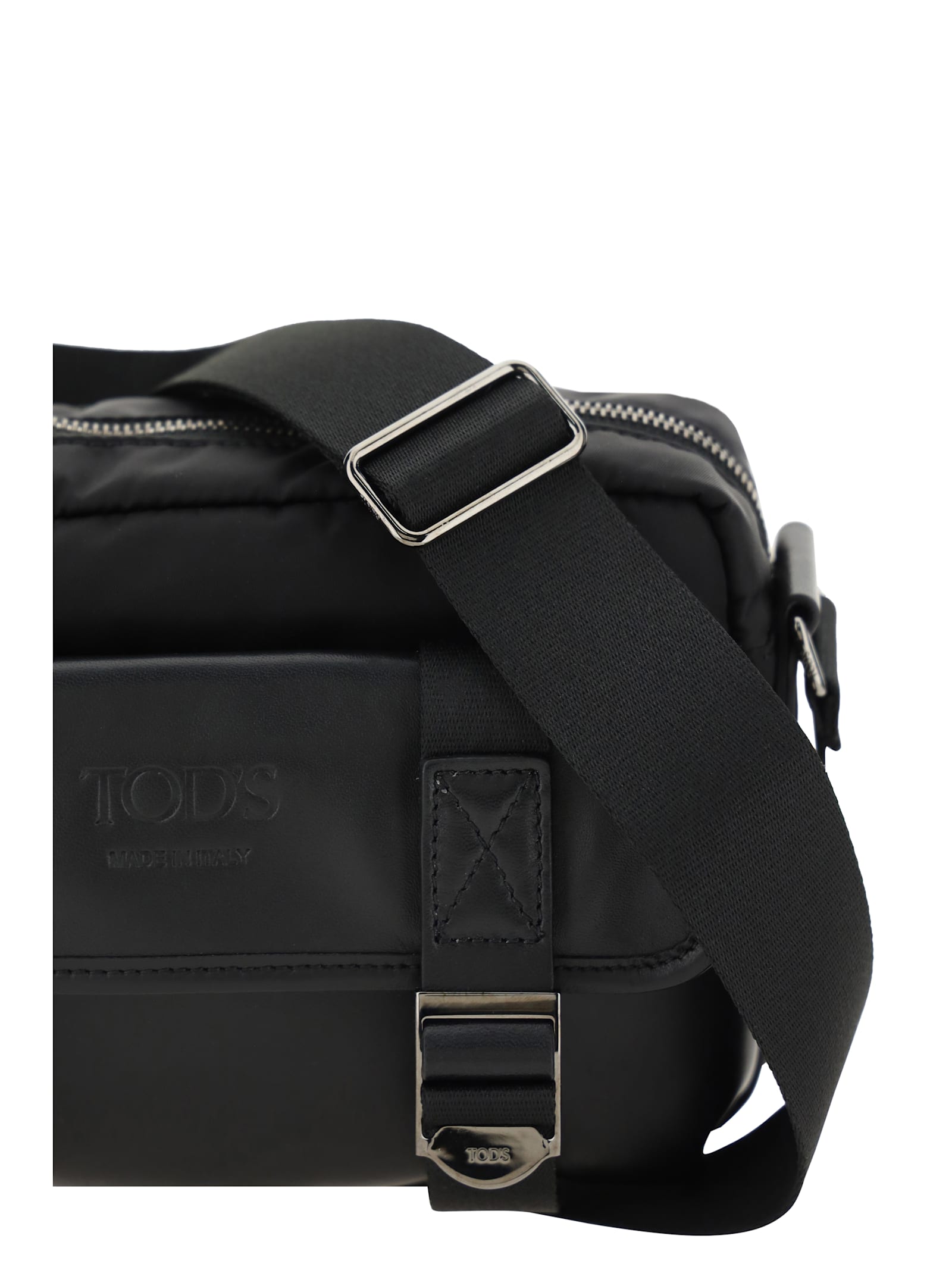 Shop Tod's Messenger Selleria Mini Shoulder Bag In Nero