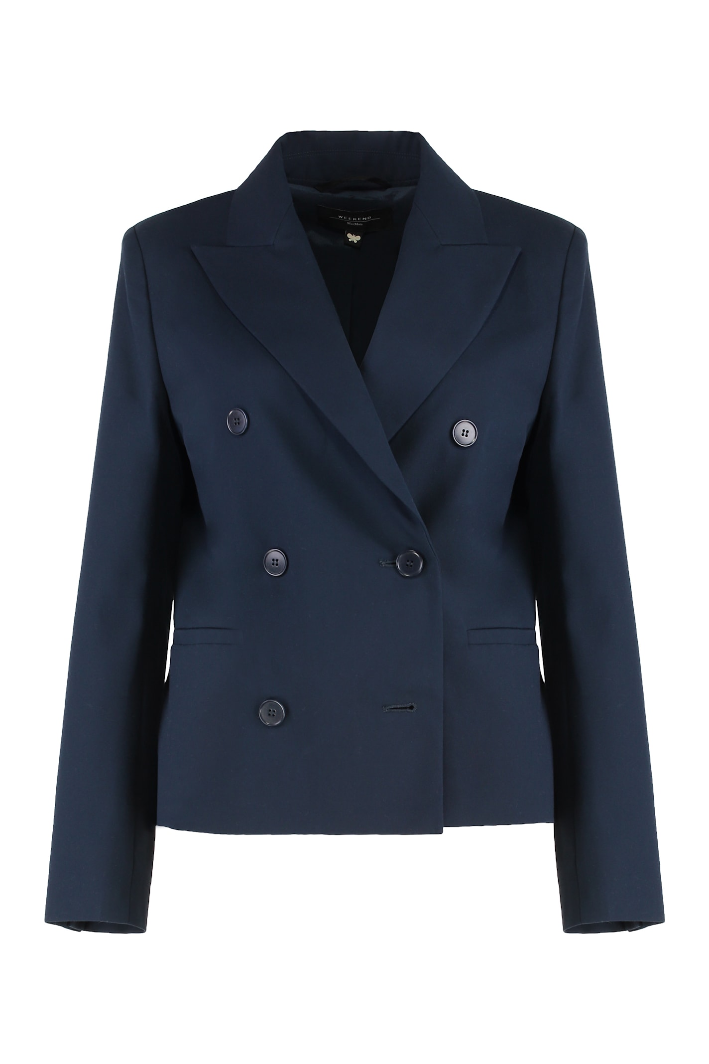 Weekend Max Mara Tappeto Double-breasted Button Jacket In Blue
