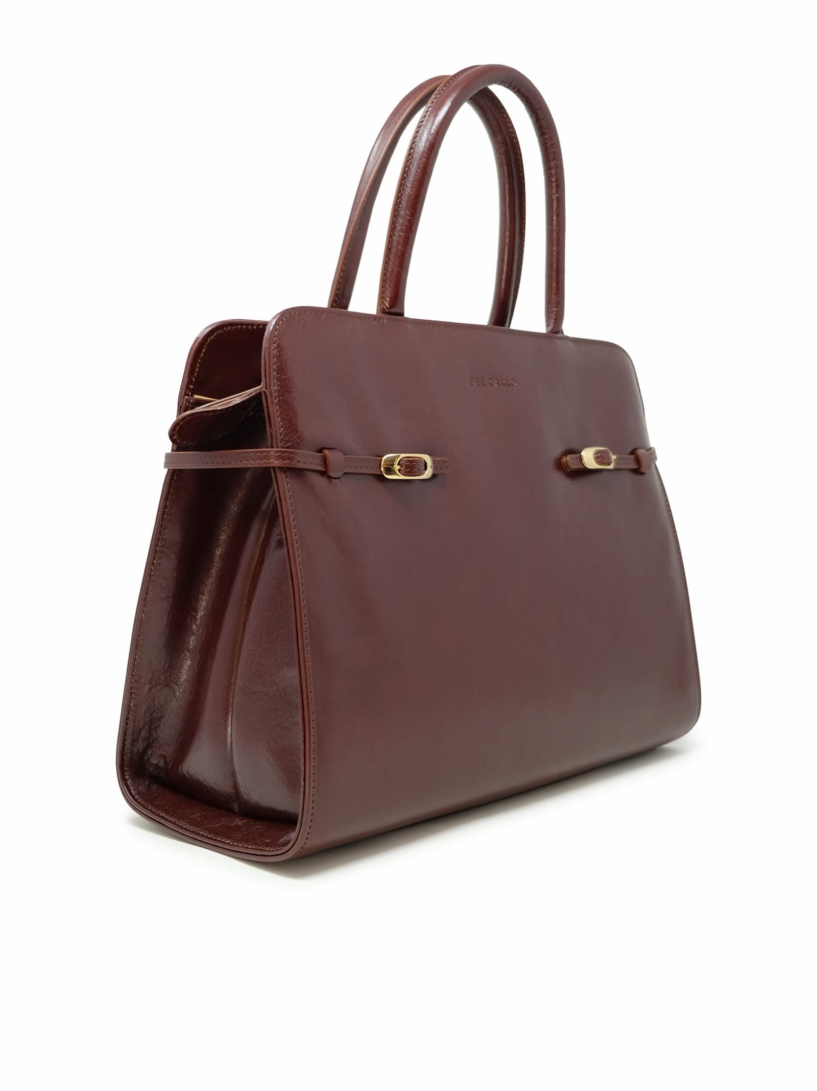 Shop Del Carlo Roberto  Brown Leather Bag