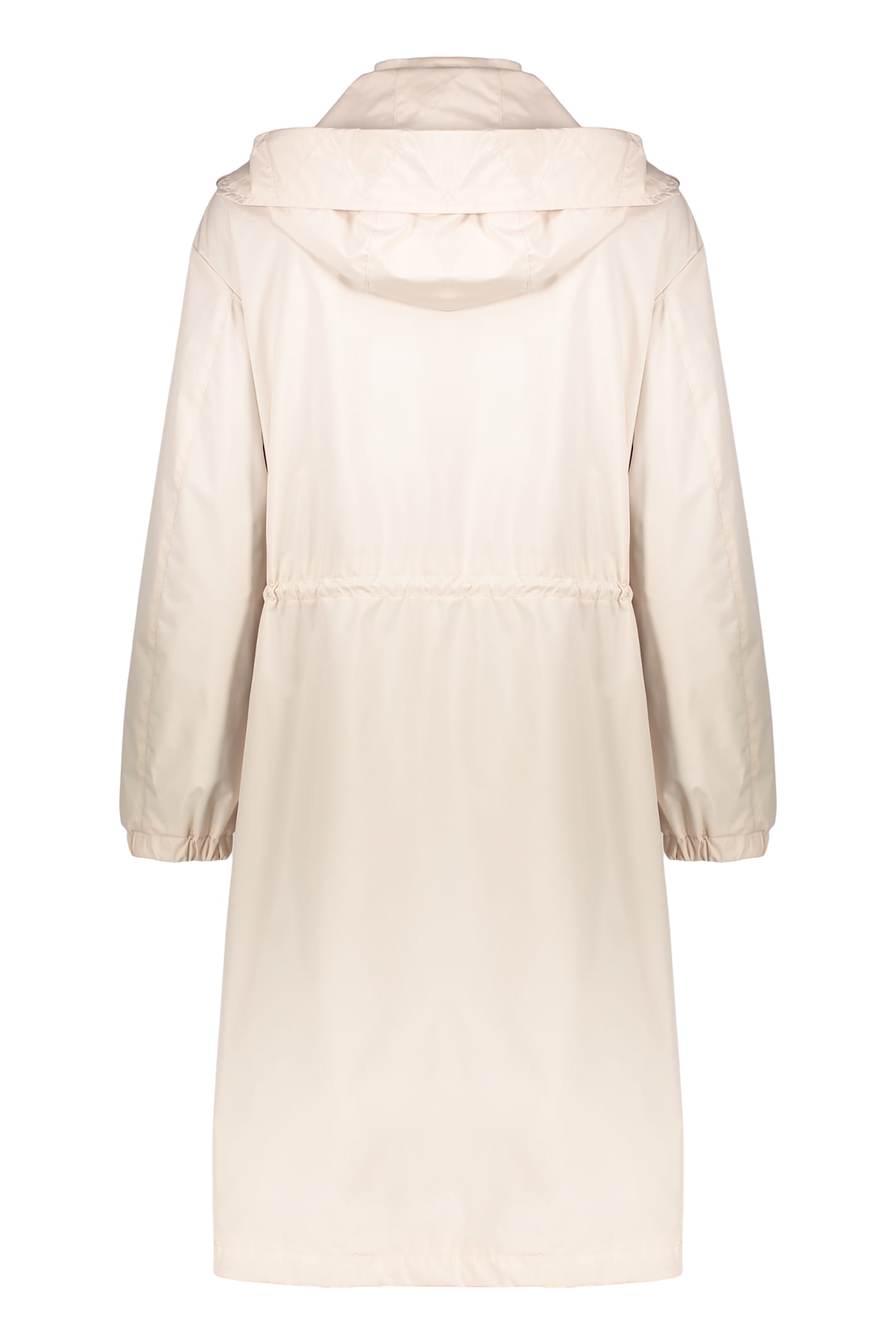 Moorer Hooded Parka Coat In Pale Pink