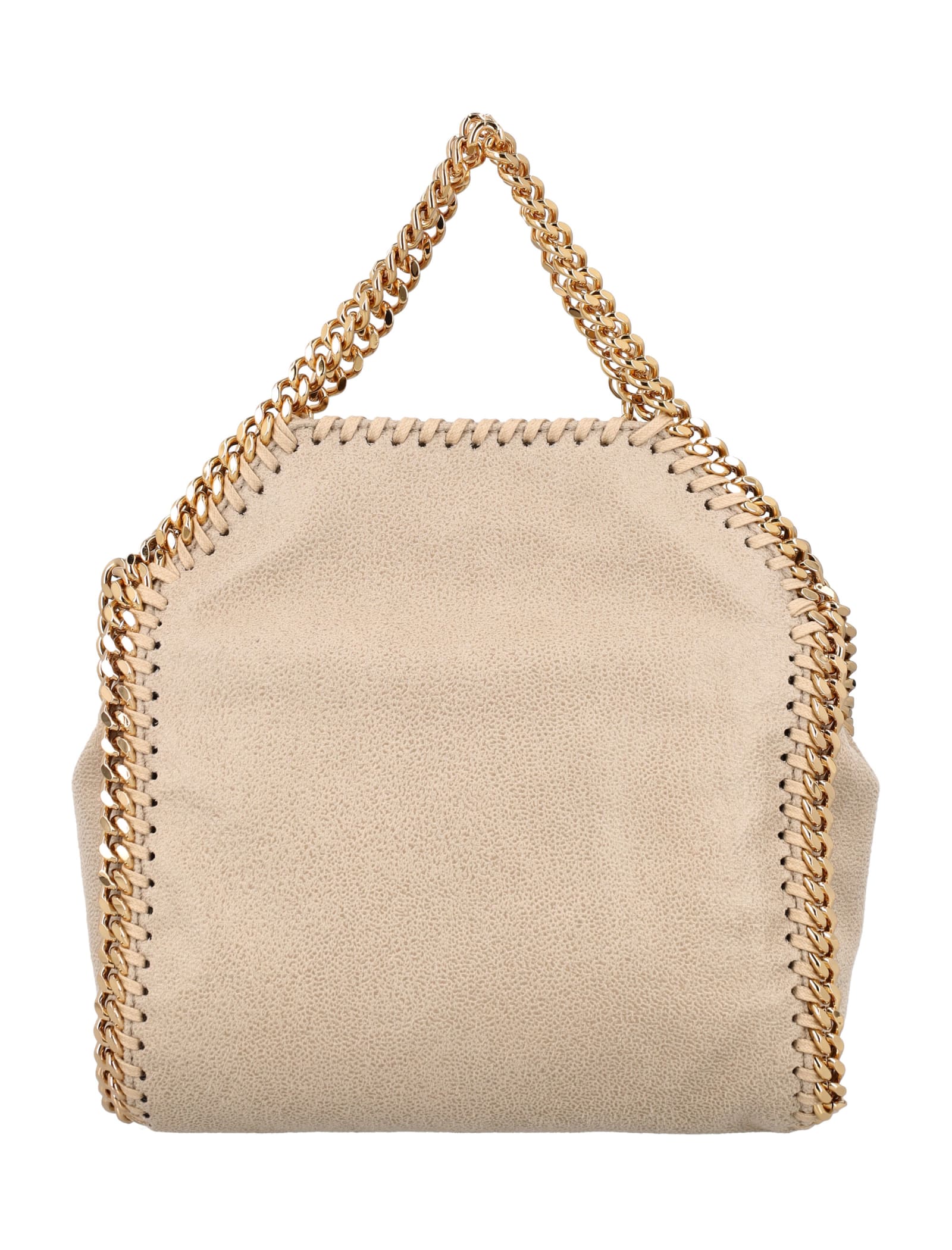 Shop Stella Mccartney Falabella Tiny Tote Bag In Butter Cream