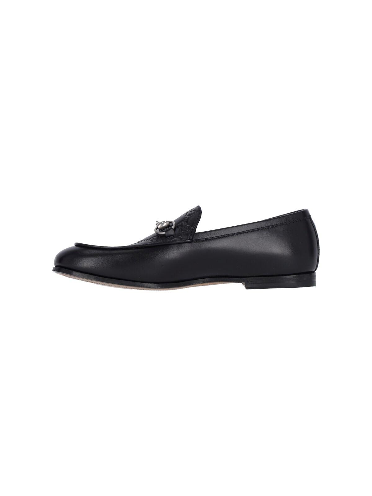 Gucci Horsebit Calf Hair Loafers In Black