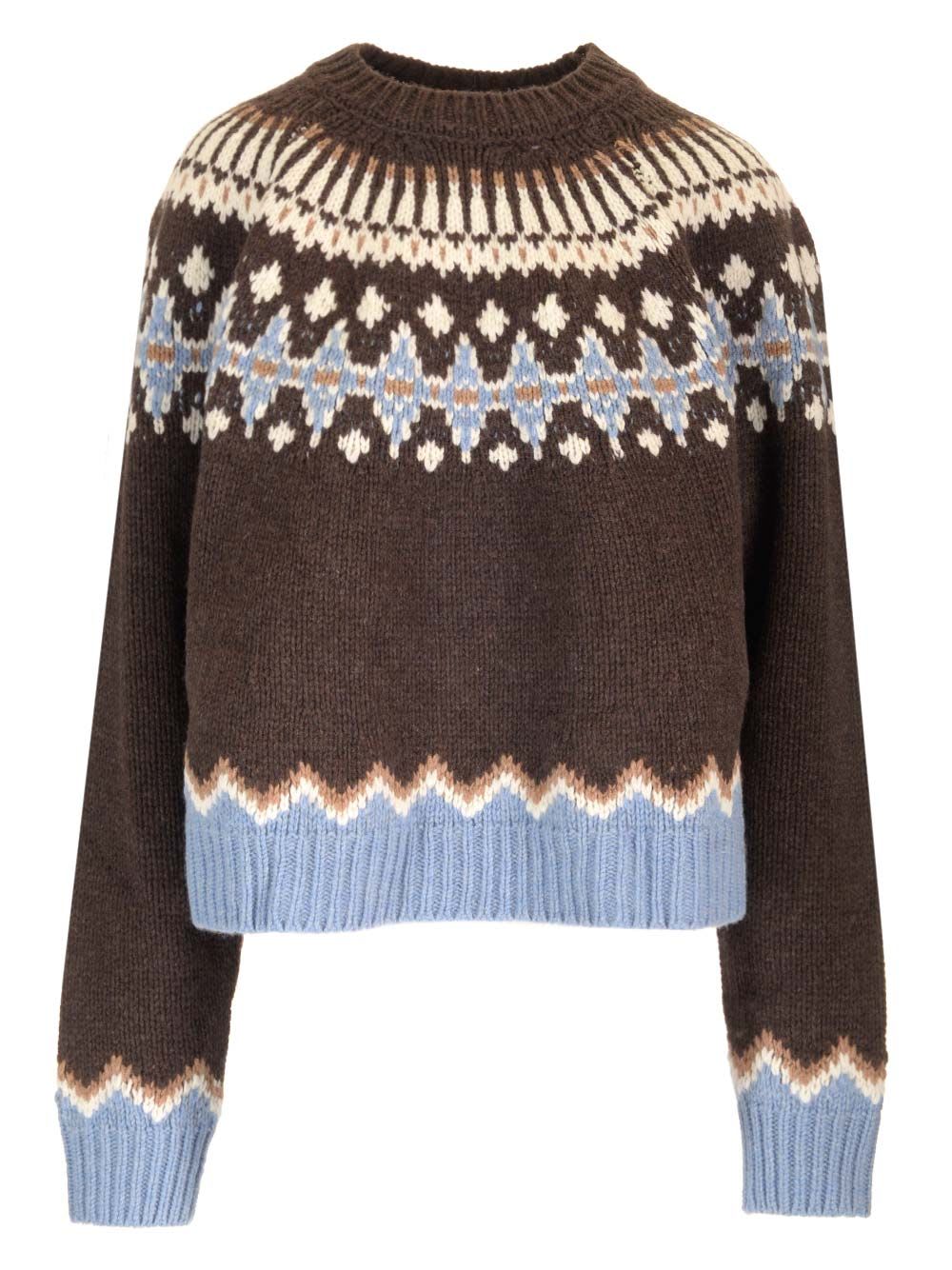 Shop Alanui Sweet Winter Sweater In Brown