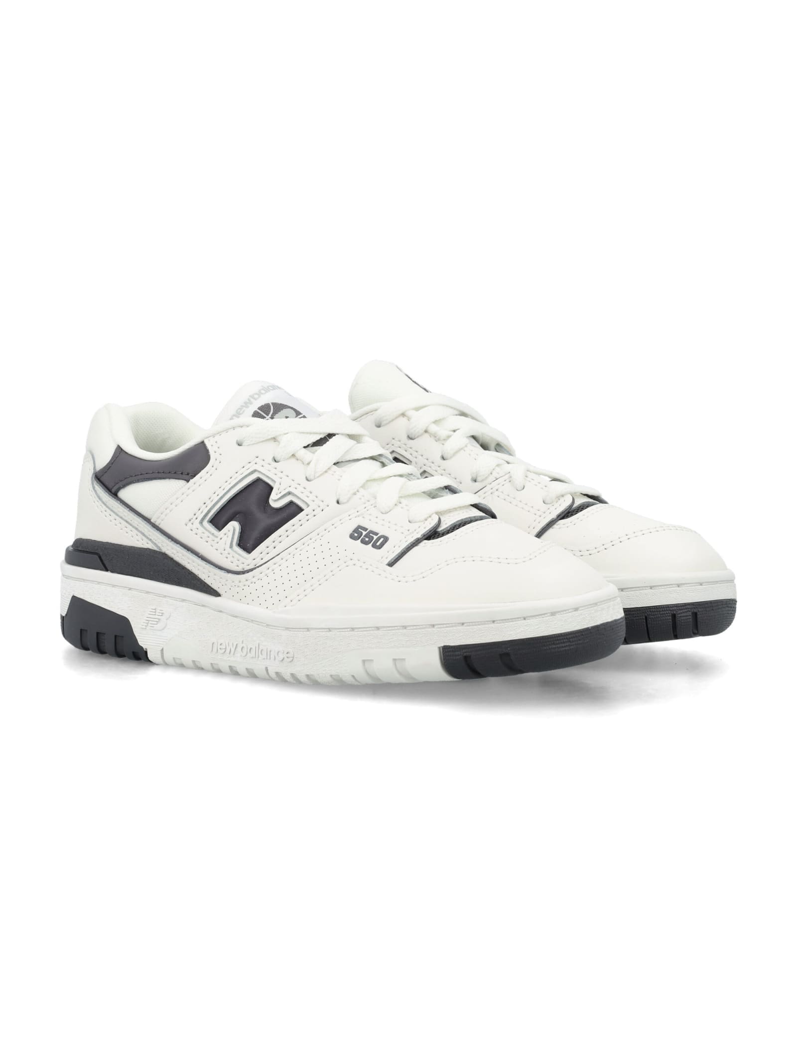 Shop New Balance 550 Sneakers In Black/white