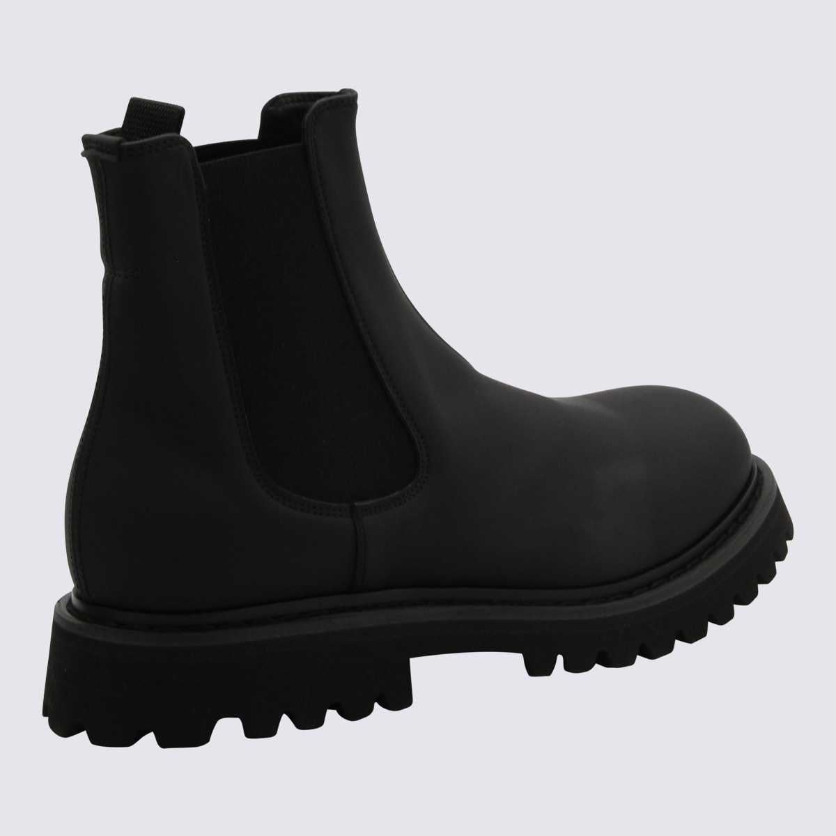 Shop Premiata Black Leather Beatle Boots