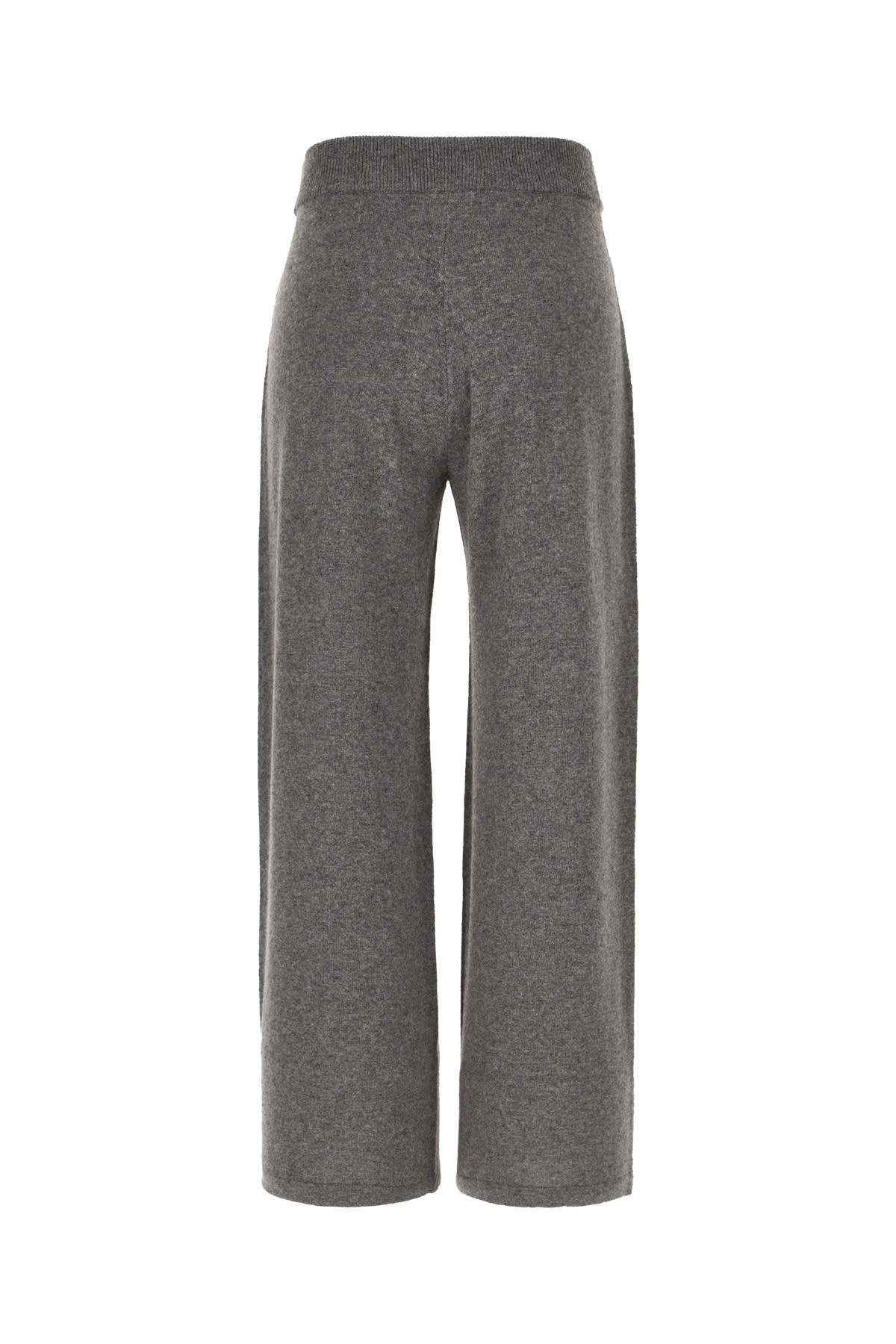 Weekend Max Mara Wool Blend Wide Leg Joggers With Elastic Waistband In Grgio