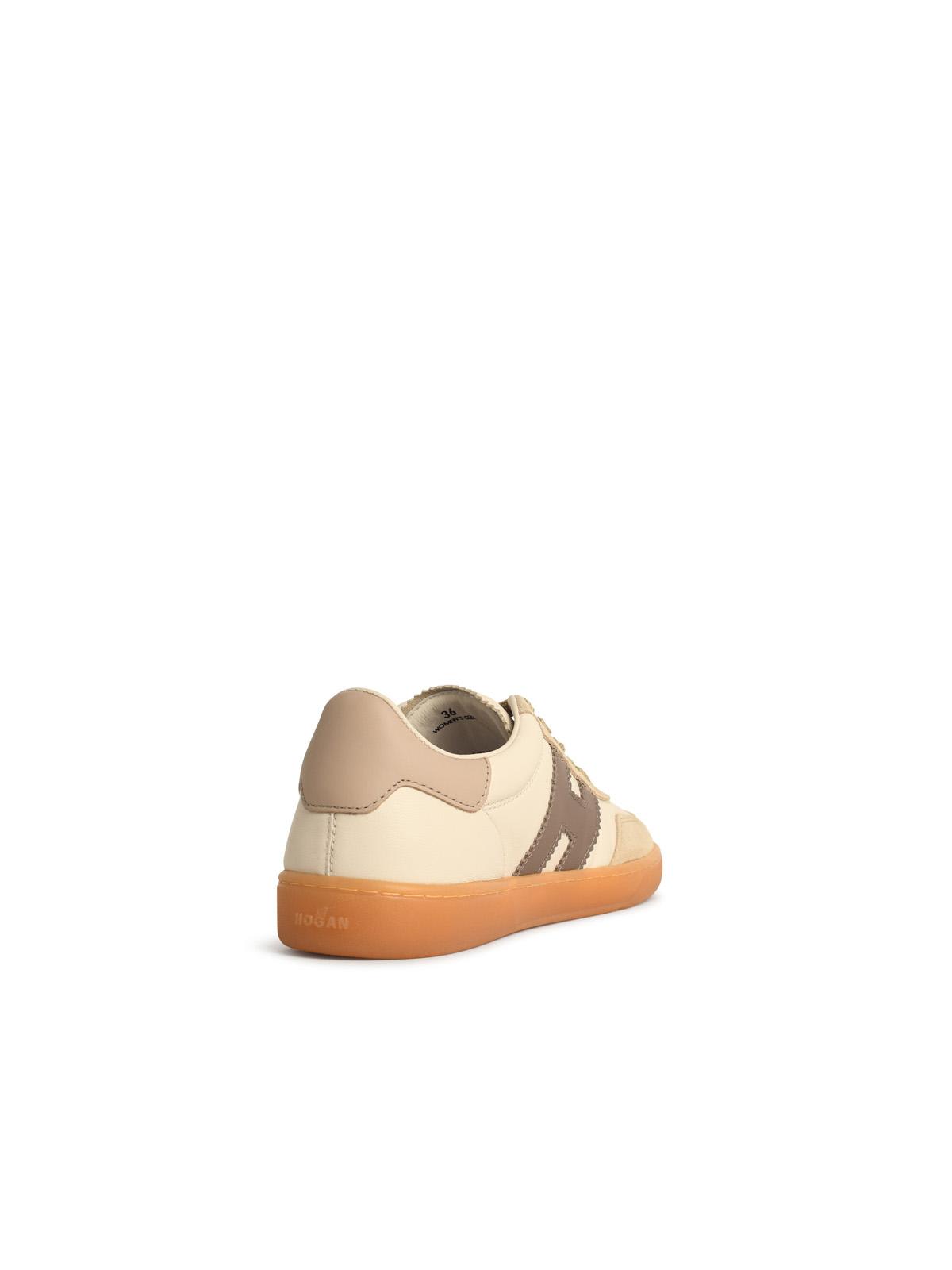 Hogan Cool White Leather Sneakers In Multi