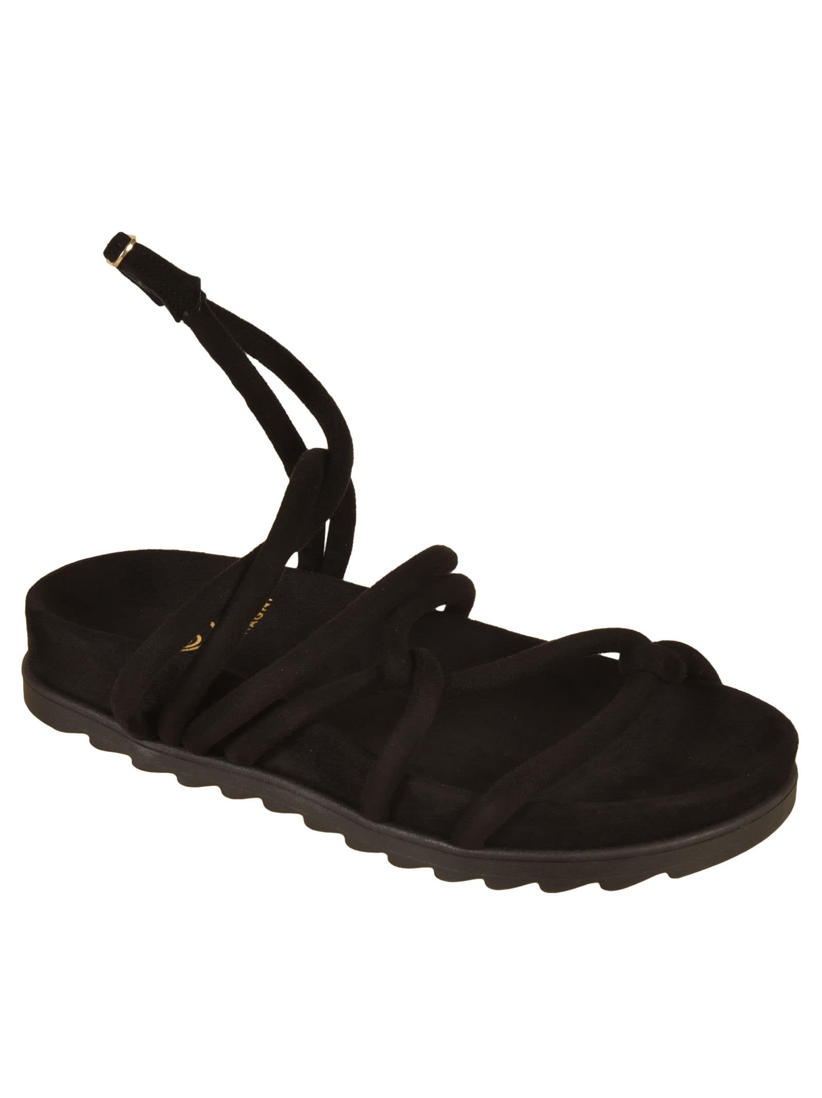 Shop Chiara Ferragni Cable Sandals In Black