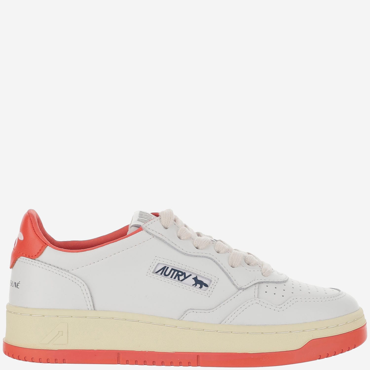 Autry Medalist Low Kitsune Wht Red In White