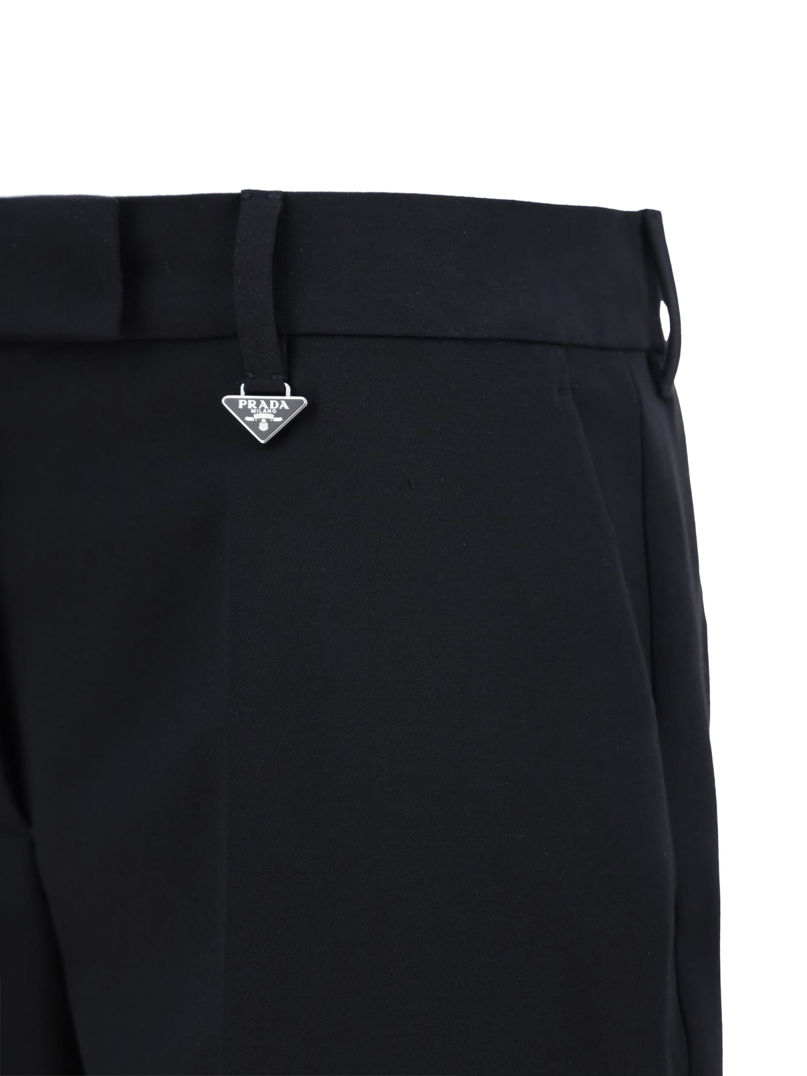 Shop Prada Tailoring Pants In Black
