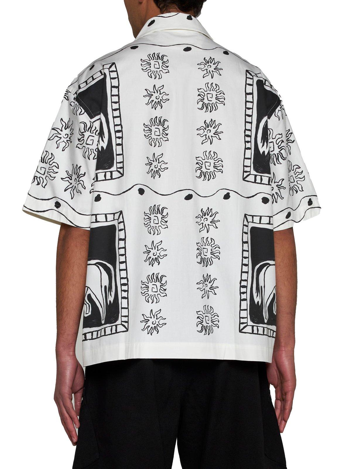 Shop Jacquemus Printed Bowling Shirt In Multicolore