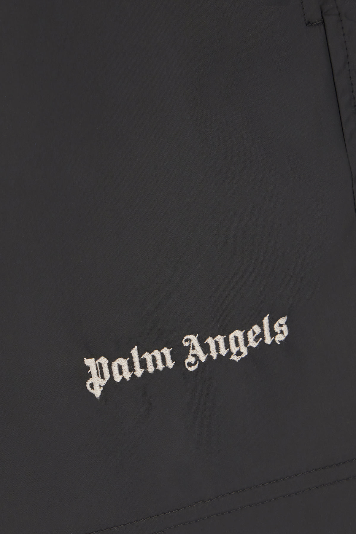 Shop Palm Angels Black Polyester Swimming Shorts In 1003